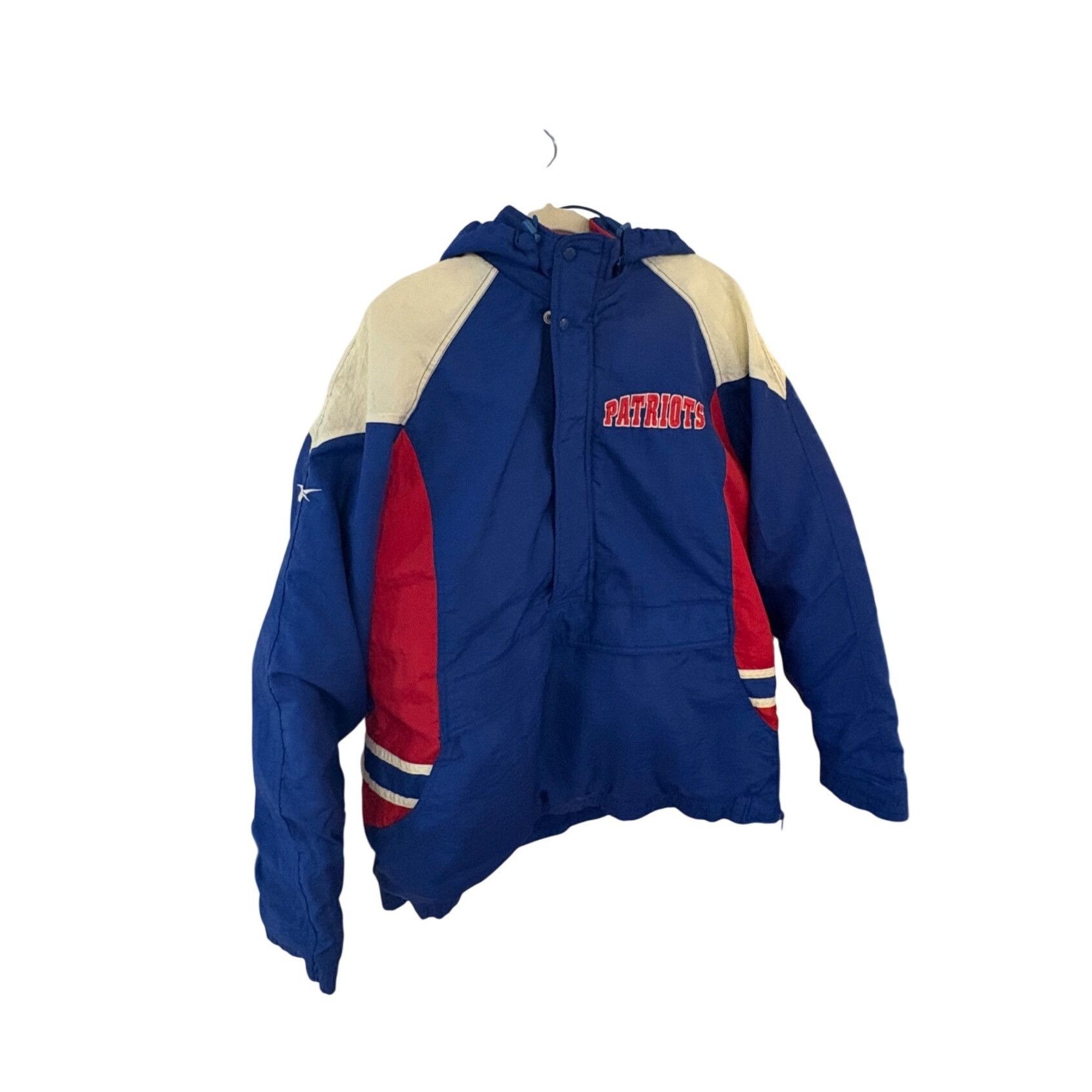 Reebok Vintage 90s Reebok New England Patriots 1/2 Zip NFL Puffer H Size US L / EU 52-54 / 3 - 3 Thumbnail