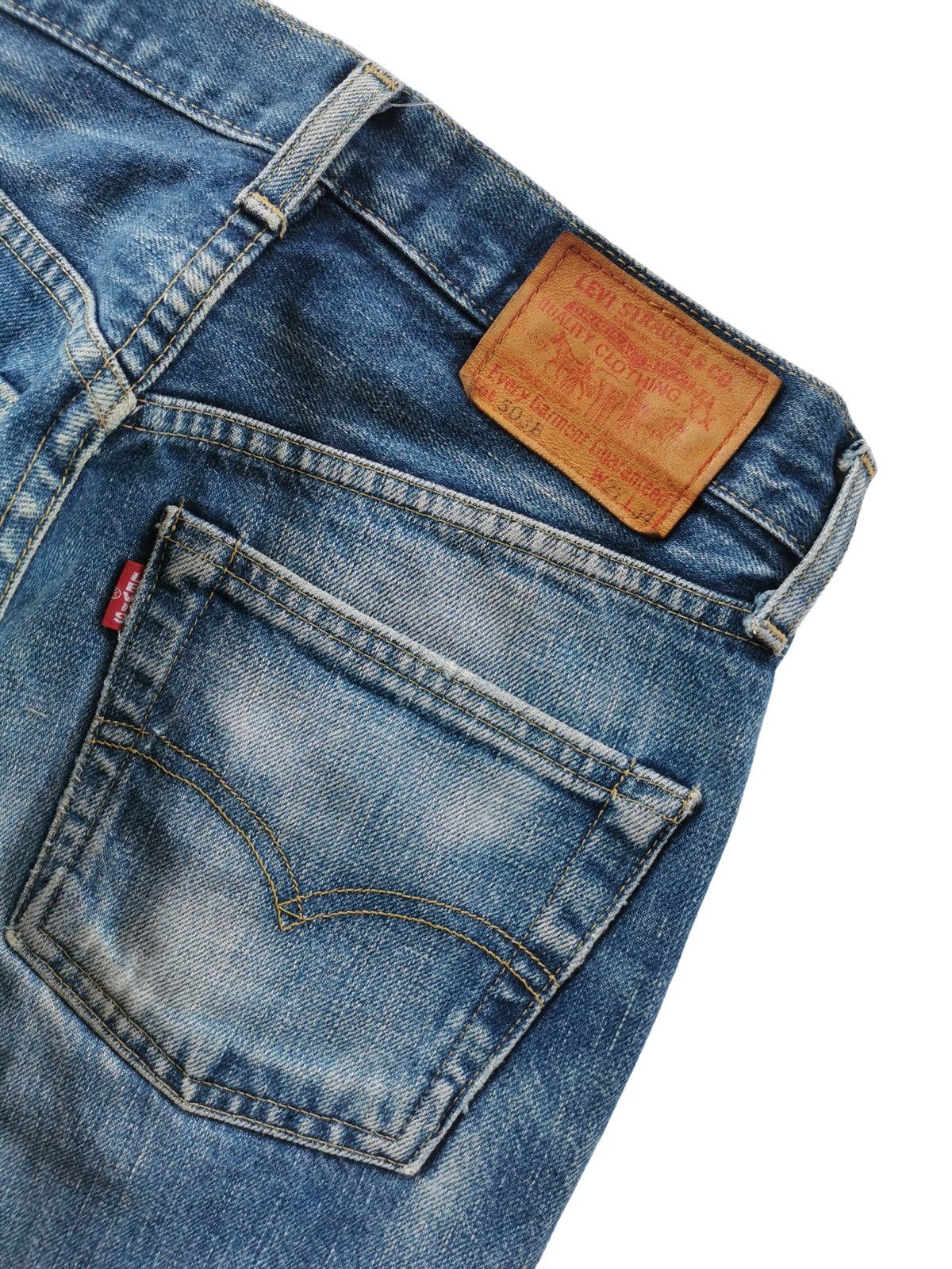 Le Grande Bleu (L.G.B.) Levis 503 Big E Vintage Selvedge Denim Jeans Size US 27 - 2 Thumbnail