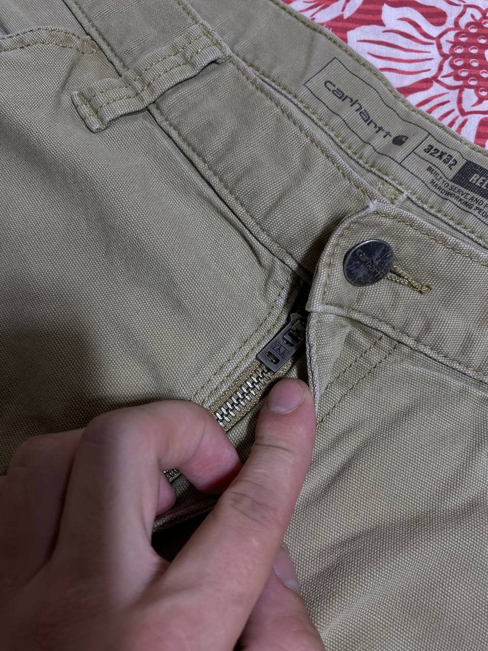 Carhartt × Japanese Brand Crazy Crash Dirty Baggy Faded Jean Japan Avant Garde Style Size US 32 / EU 48 - 9 Thumbnail