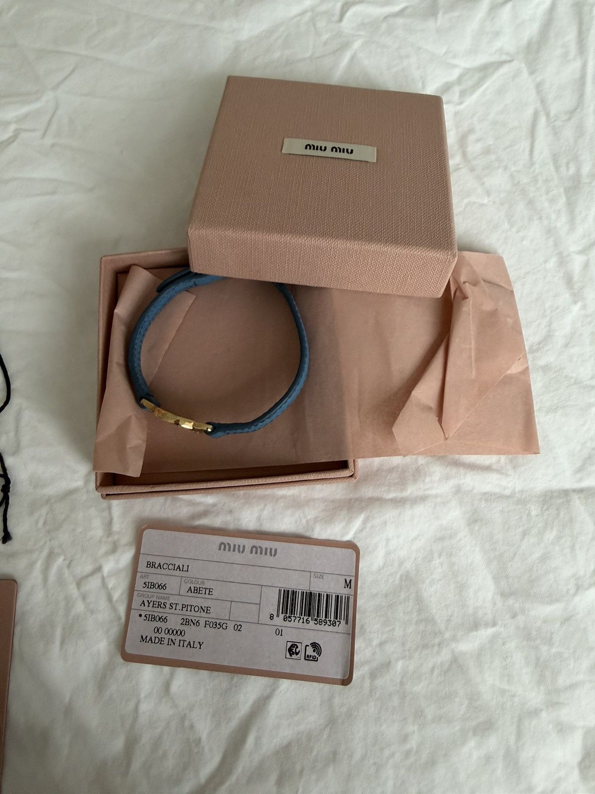 Miu Miu Miu Miu Madras Blue Bracelet Size ONE SIZE - 4 Thumbnail