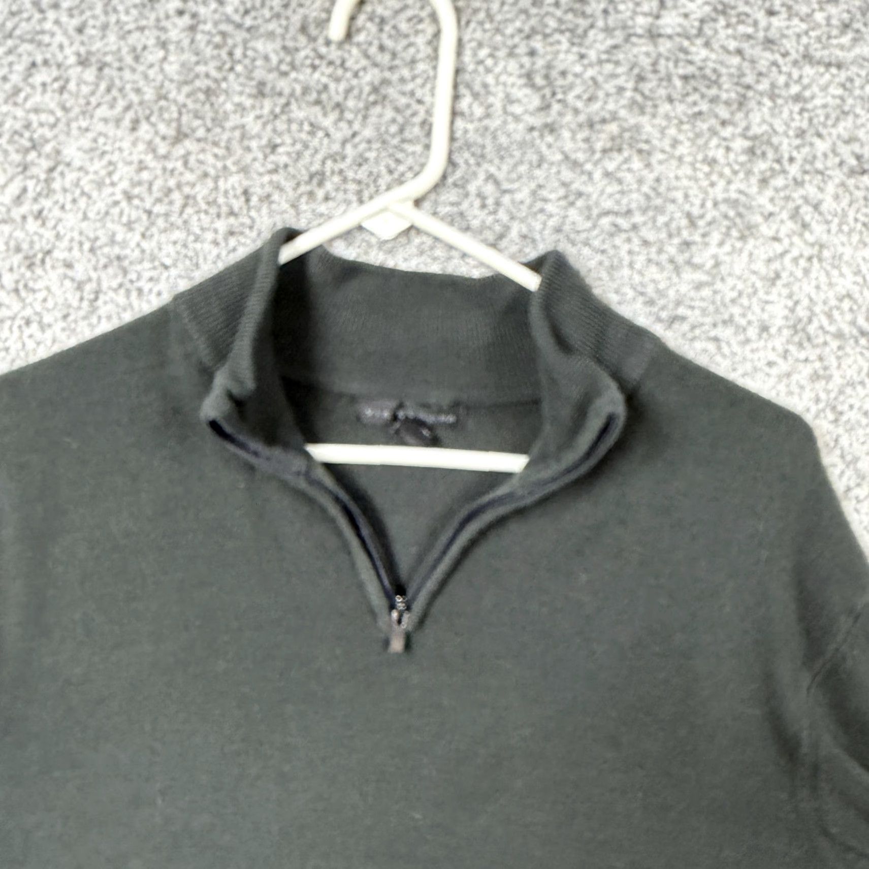 Vintage VIA EUROPA Pullover Sweater Men L Green 1/4 Zip Mock Neck Lightweight Knit Dark Academia Gorpcore Size US L / EU 52-54 / 3 - 5 Thumbnail