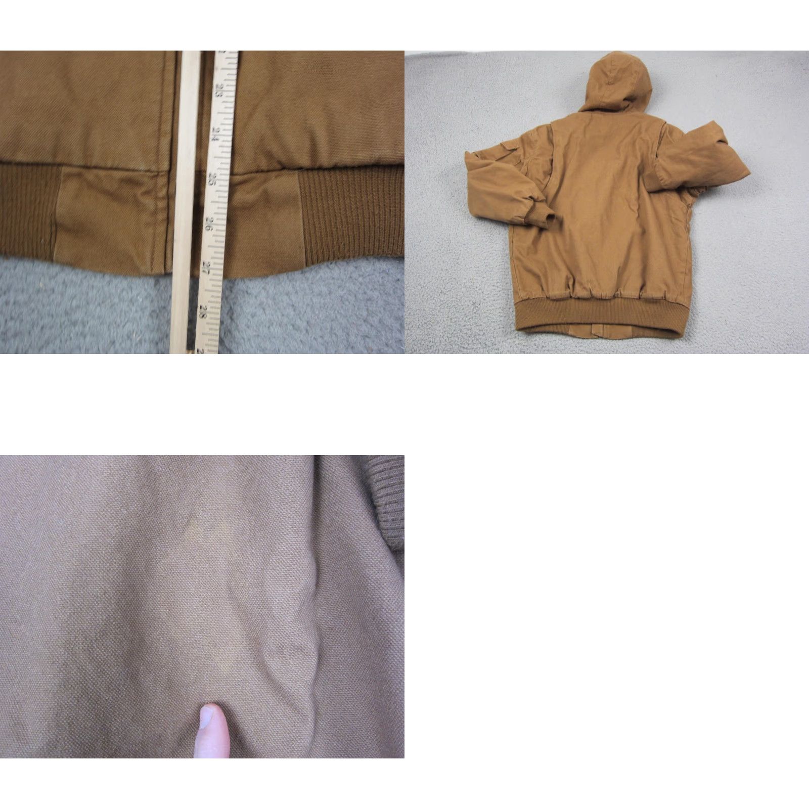 Lee VINTAGE Lee Jacket Bomber Jacket Men Small Brown Duck Canvas Sherpa Lined 90s Logo Workwear Casual Hooded Pockets Size US S / EU 44-46 / 1 - 9 Thumbnail