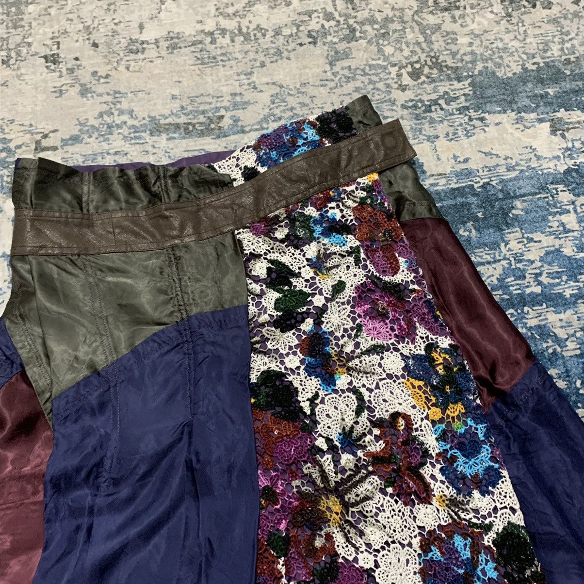 Designer × Japanese Brand Pétale patchwork skirt Size 29" - 2 Thumbnail