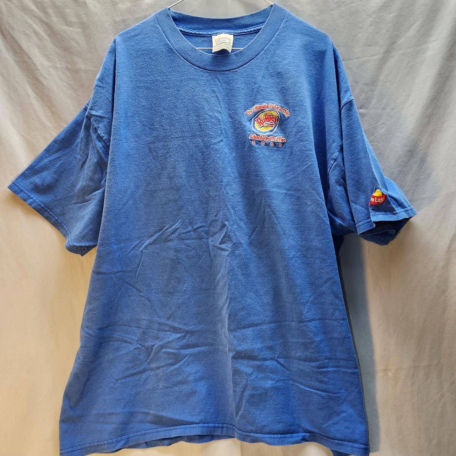 Hanes Vintage Frito Lay Ruffles Tshirt Blue Size 2XL Size US XXL / EU 58 / 5 - 1 Thumbnail