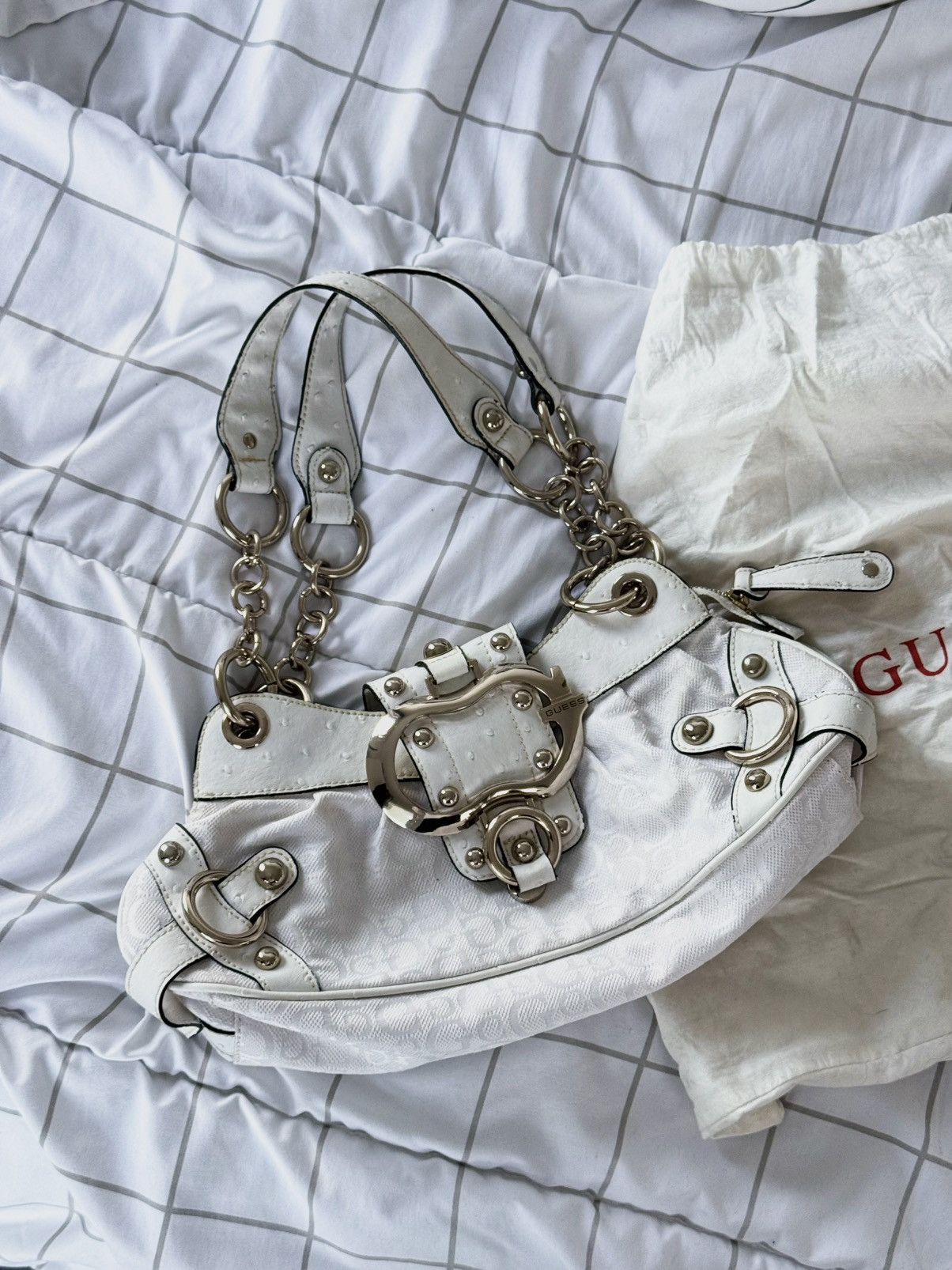 Guess Guess vintage buckle logo bag Monogram mini 00s Y2k Handbag Size ONE SIZE - 3 Thumbnail