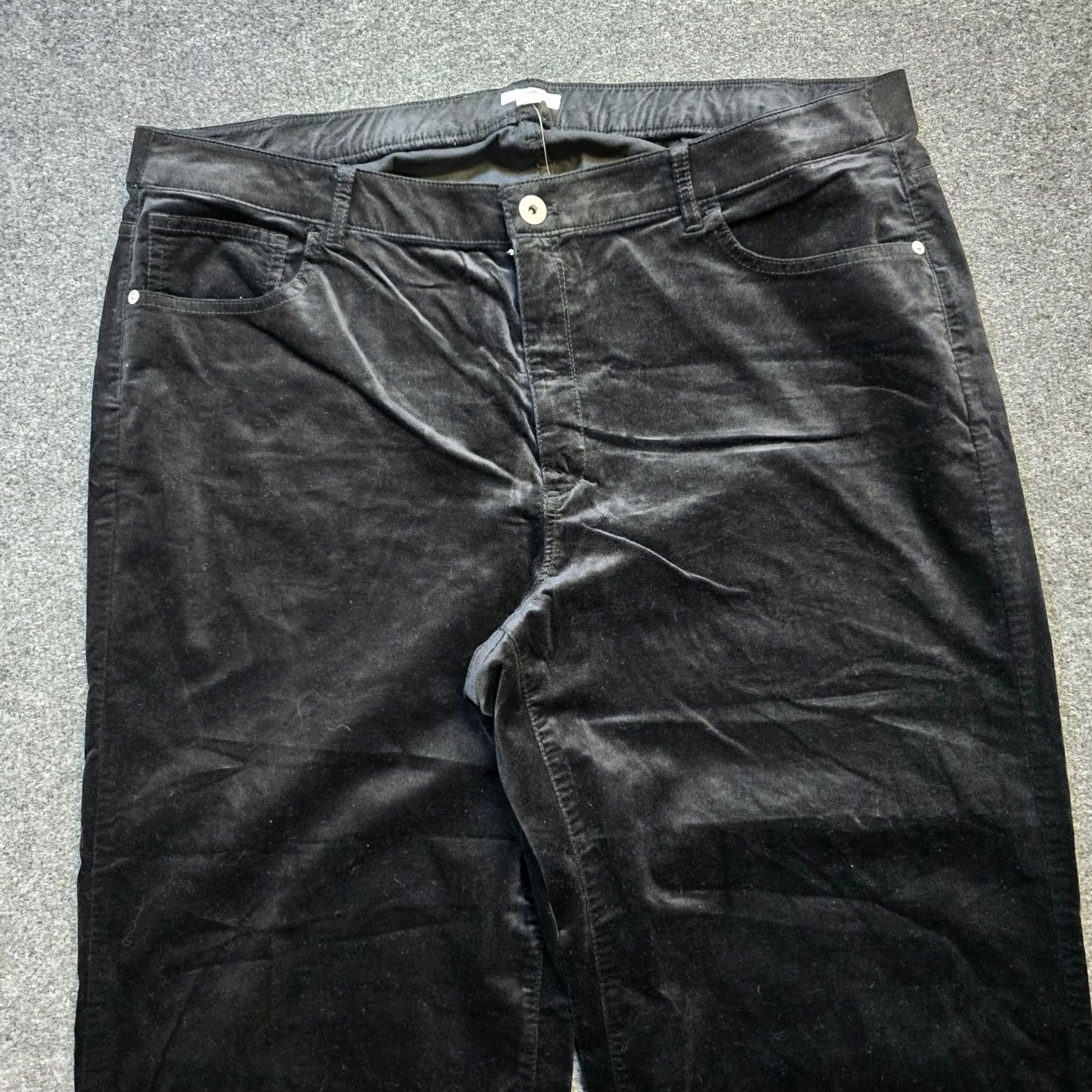 J. Jill VINTAGE J. Jill Pants Womens 22 Black Velvet Velour Straight Career Casual Capstone? Size 27" / US 4 / IT 40 - 2 Thumbnail