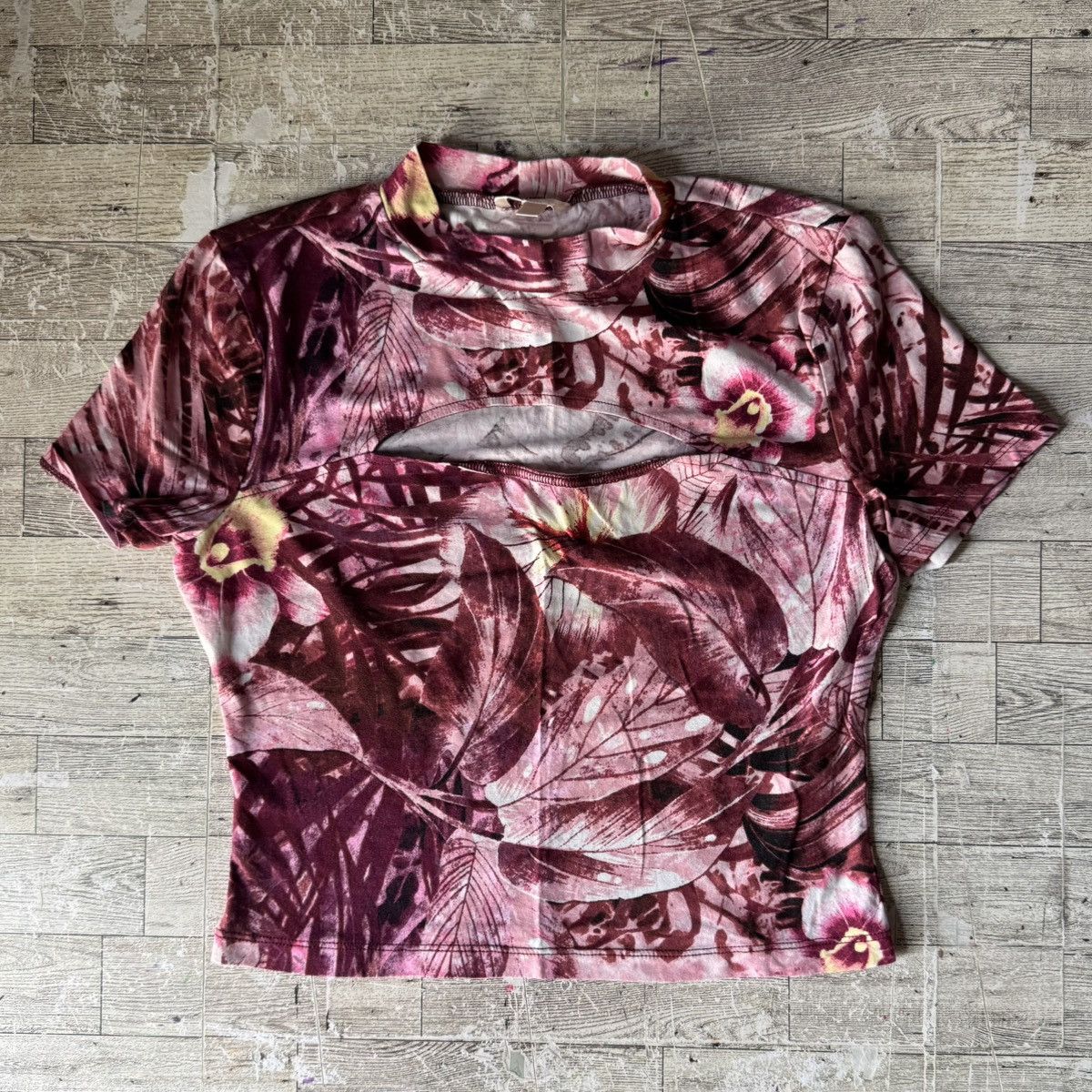 Guess Guess, Floral, Mock Neck Cropped Top Size M / US 6-8 / IT 42-44 - 10 Thumbnail