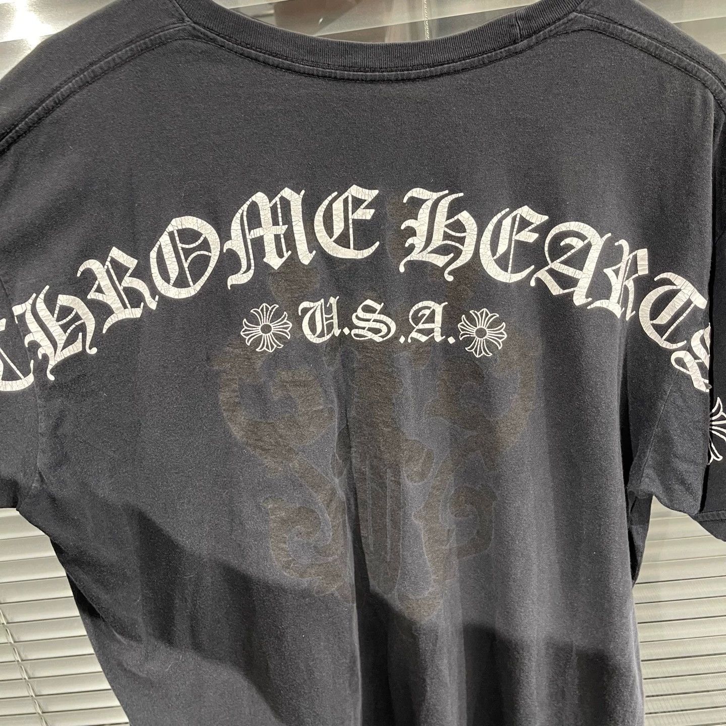 Chrome Hearts CH Dark Sword & Sanskrit Logo SS Tee XXL 9/10 Print Flaw Size US XXL / EU 58 / 5 - 6 Thumbnail