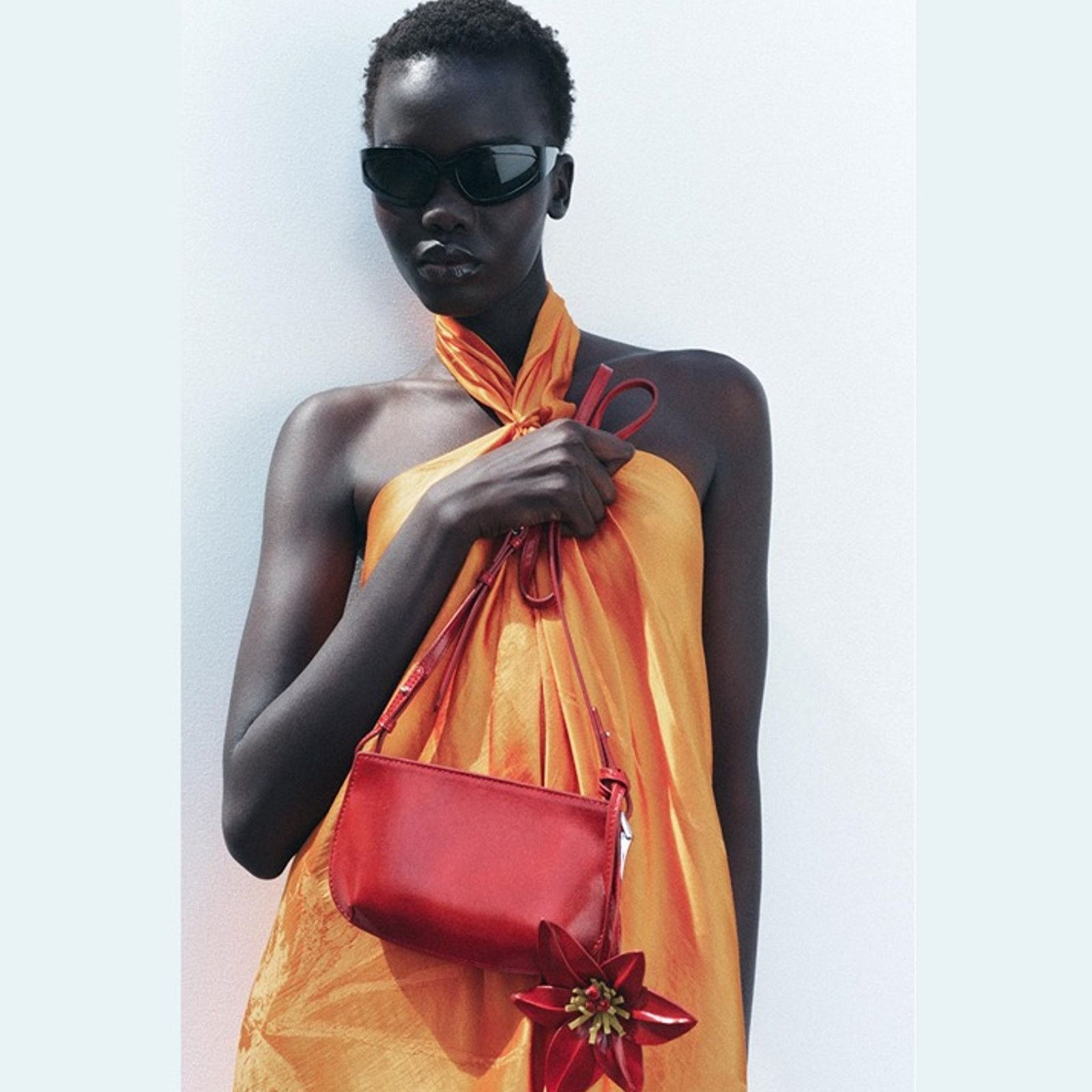 Zara Zara NWT Red Mini Crossbody Shoulder Bag Flower Charm Size ONE SIZE - 7 Thumbnail