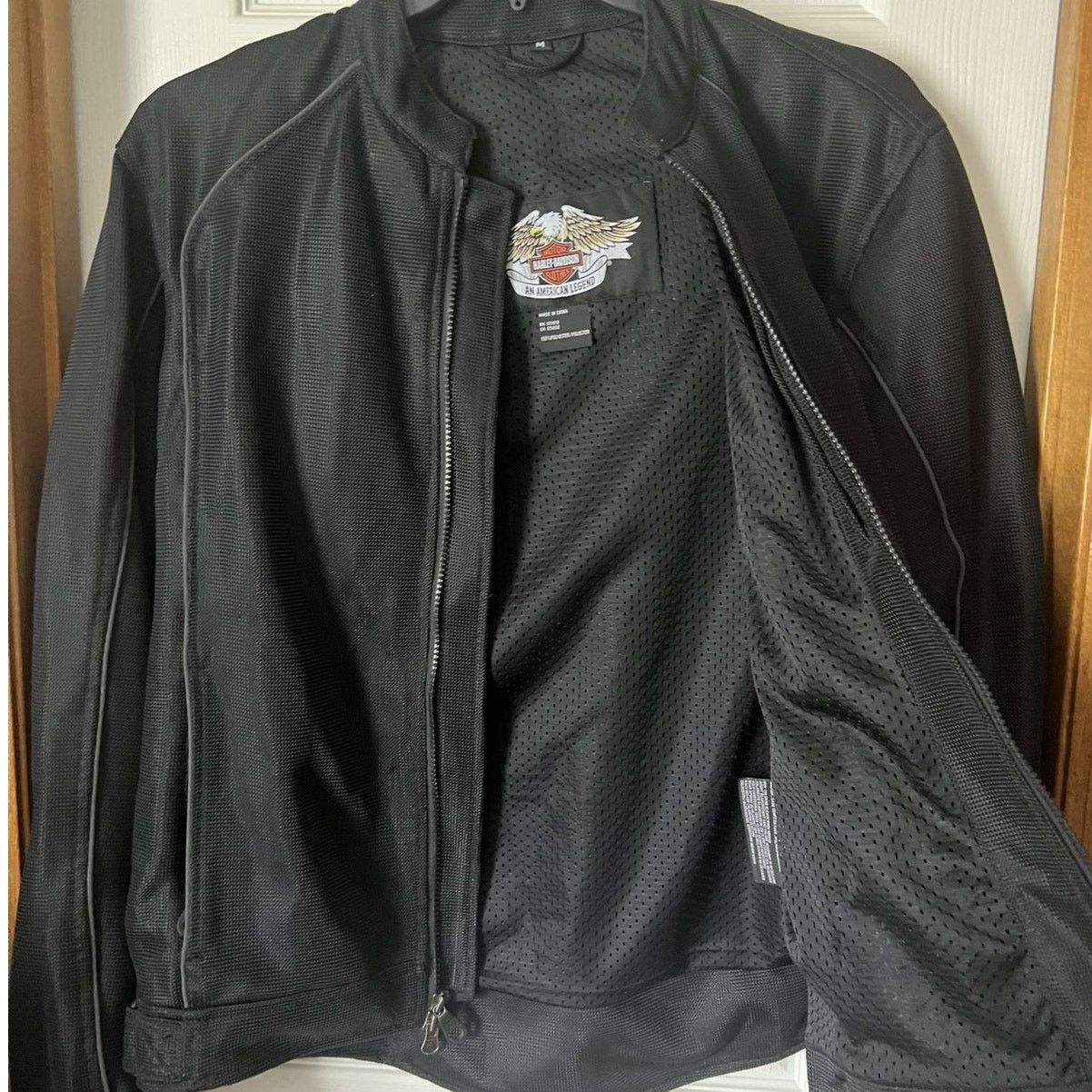 Harley Davidson Harley-Davidson Eagle Men’s Black Mesh Jacket Size M Size US M / EU 48-50 / 2 - 4 Thumbnail