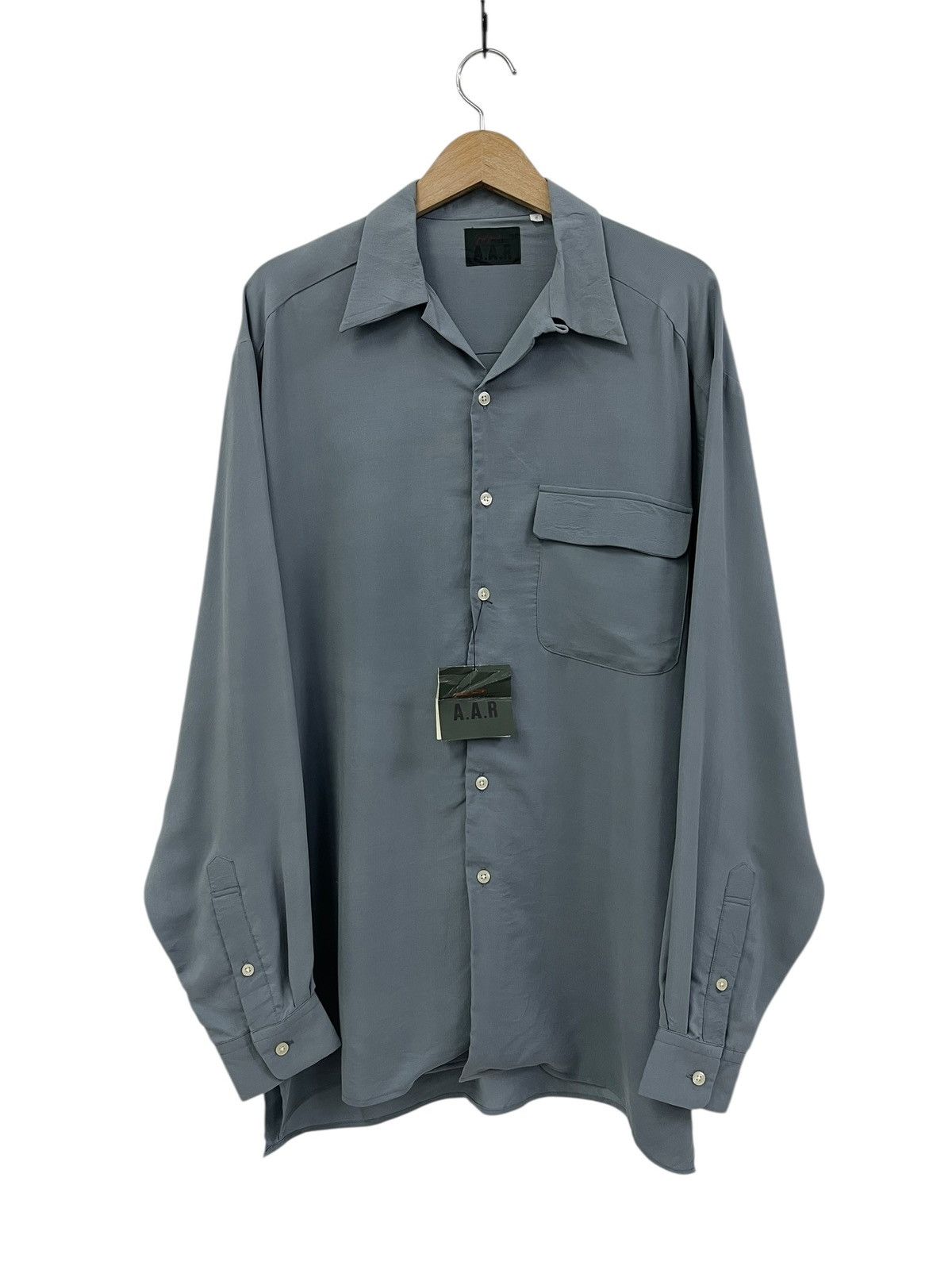 Yohji Yamamoto 1990s Yohji Yamamoto A.A.R Silk Open Collar Shirt Size US XL / EU 56 / 4 - 1 Thumbnail