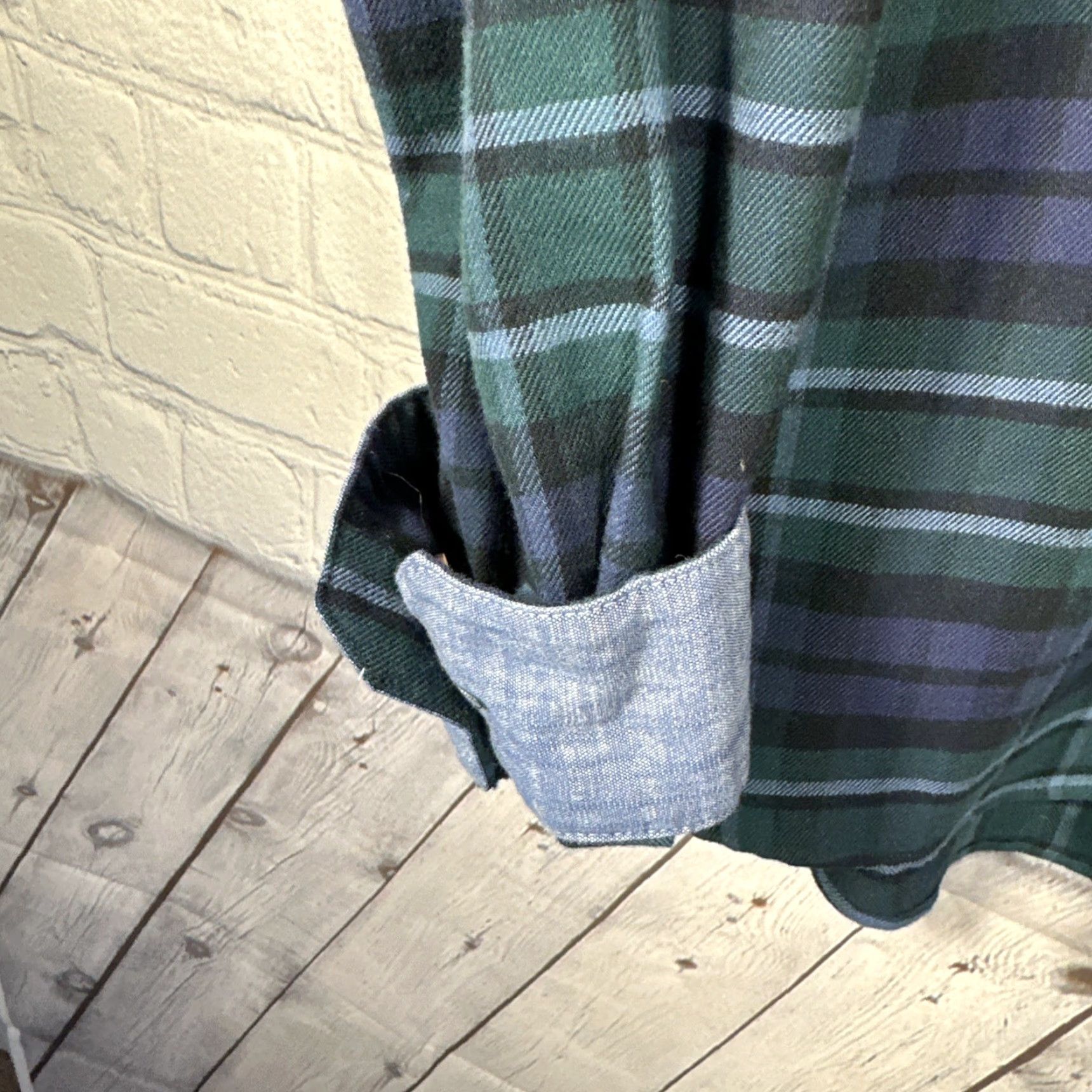 Vintage L.L. Bean Scotch Plaid Flannel Shirt XL Blue Pocket Button-Up Men's Size US XL / EU 56 / 4 - 5 Thumbnail