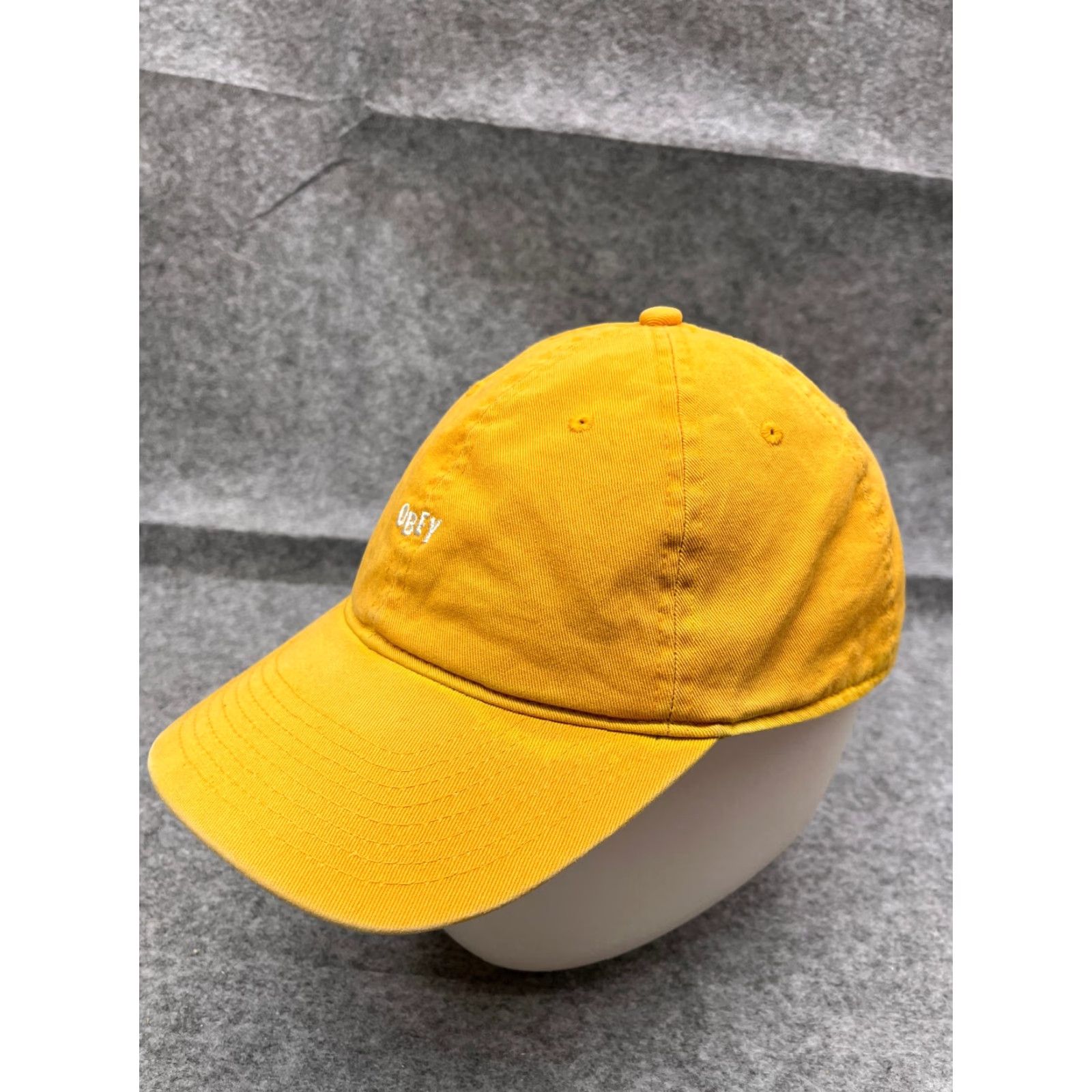 Obey OBEY Hat Cap Strap Back Adult One Size Yellow 100% Cotton Embroider Beach Twill Size ONE SIZE - 4 Thumbnail
