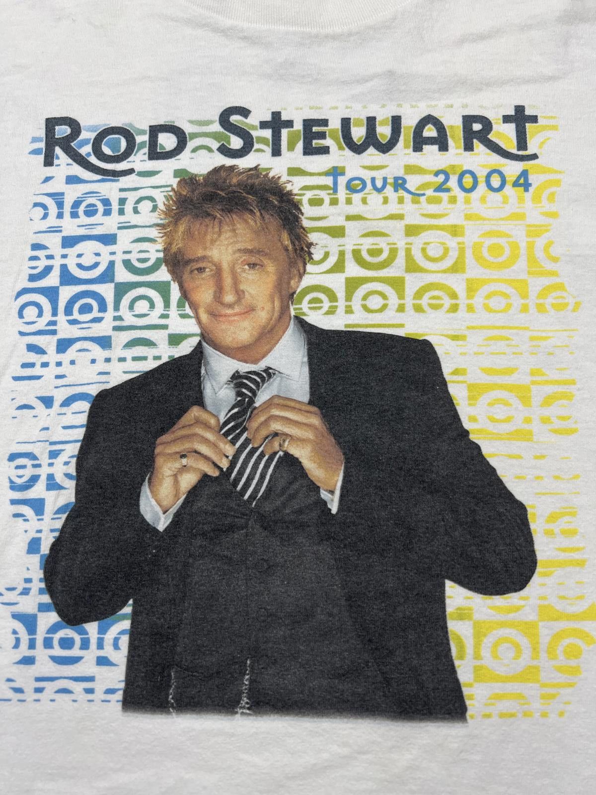 Unknown London Rod Stewart Tour 2004 White Graphic T-Shirt Size US XL / EU 56 / 4 - 2 Thumbnail