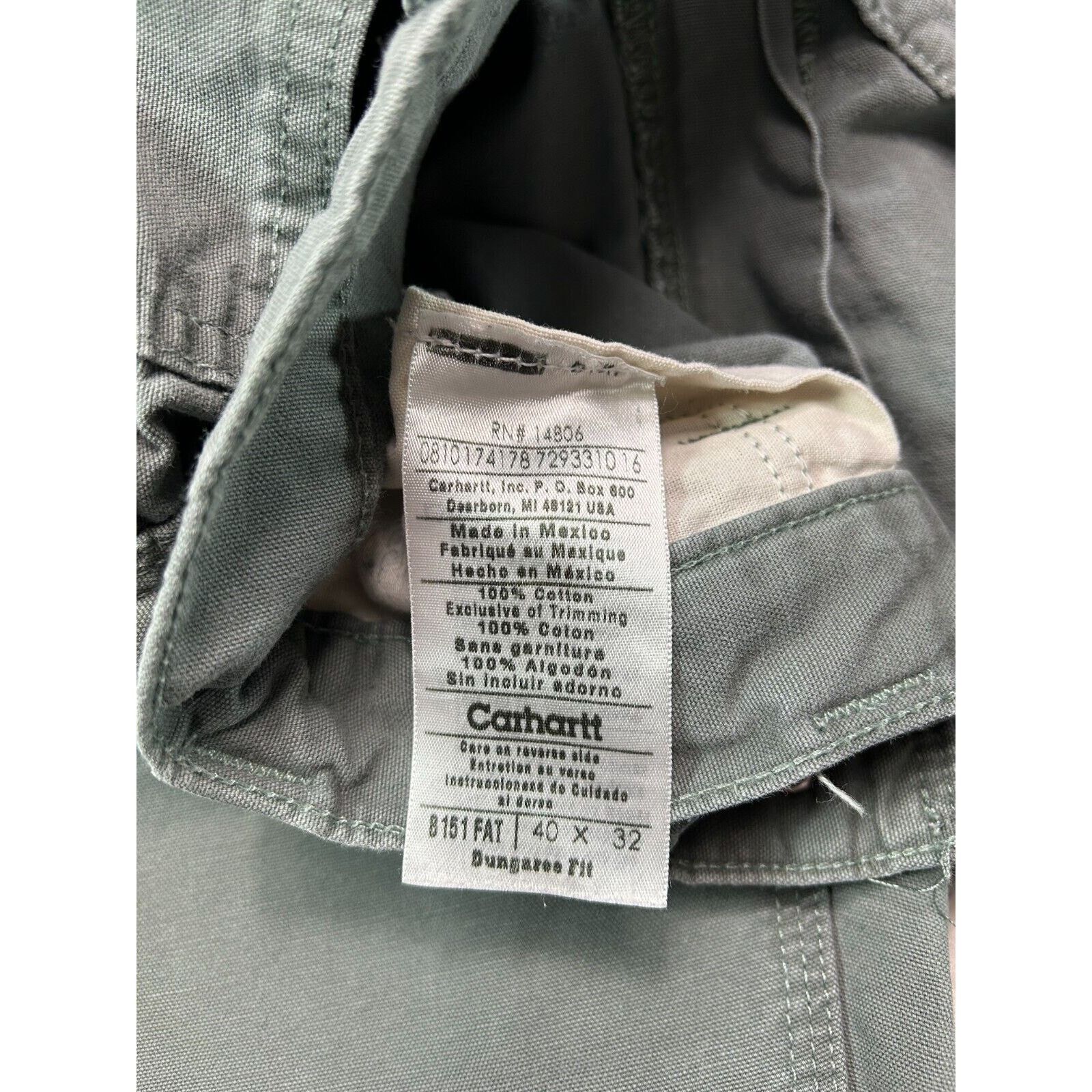 Carhartt Carhartt Dungaree Fit Canvas Workwear Carpenter Pants Sz 39 Size US 39 - 3 Thumbnail