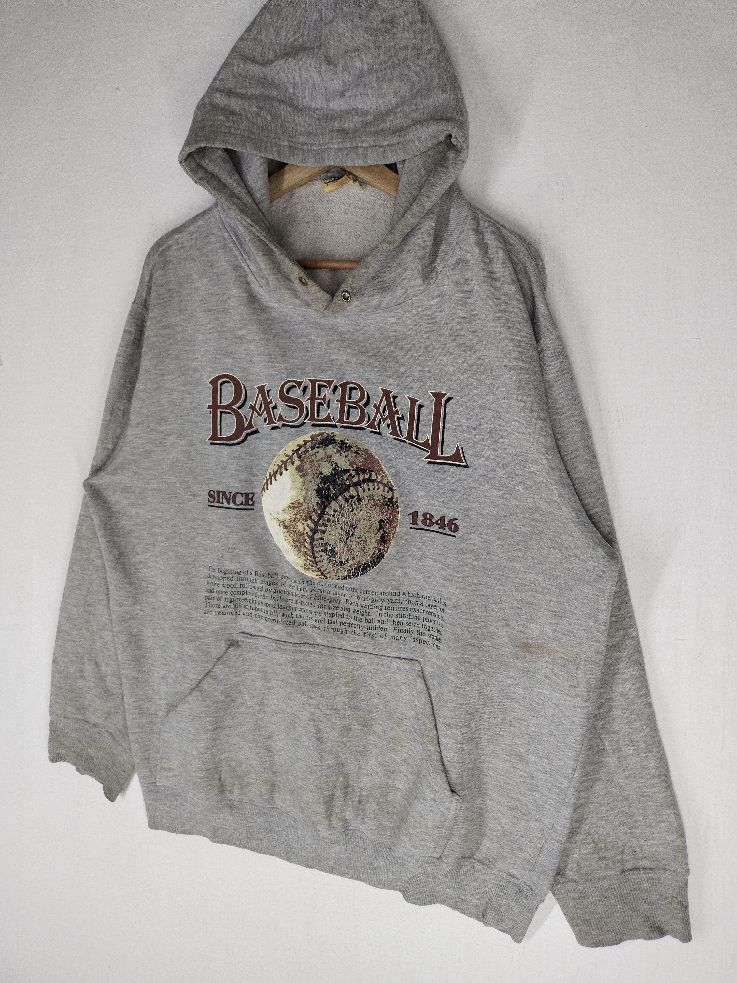 Vintage Vintage Baseball Hoodie Sweatshirt Size US L / EU 52-54 / 3 - 3 Thumbnail