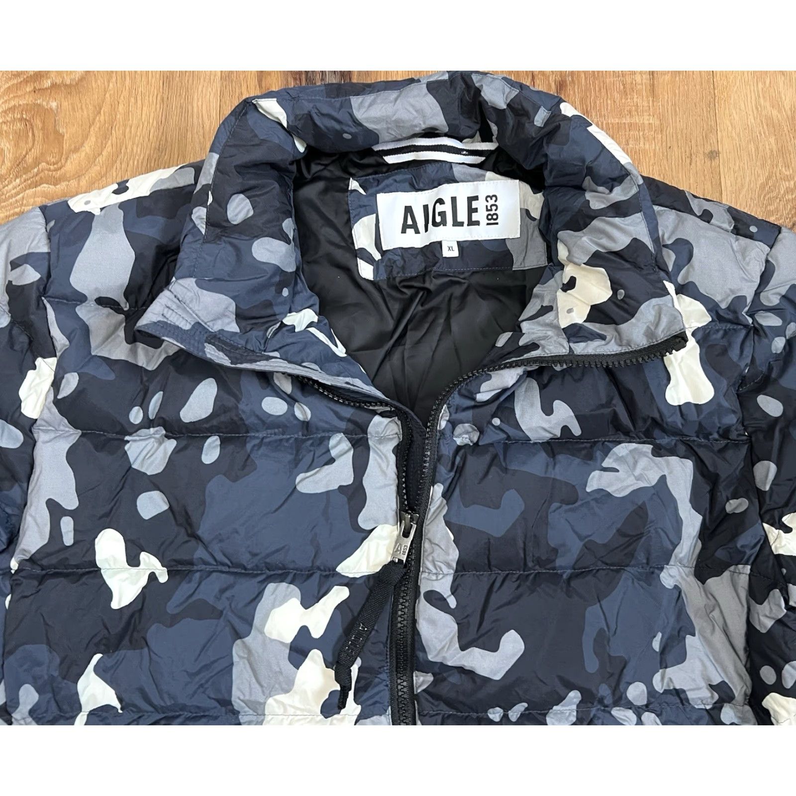 Aigle Aigle Puffer Jacket Down Coat Black Full Zip Men XL Weathergear Wind-Resistant Padded Insulated Water Resistant Zipped Pockets Size US XL / EU 56 / 4 - 4 Thumbnail