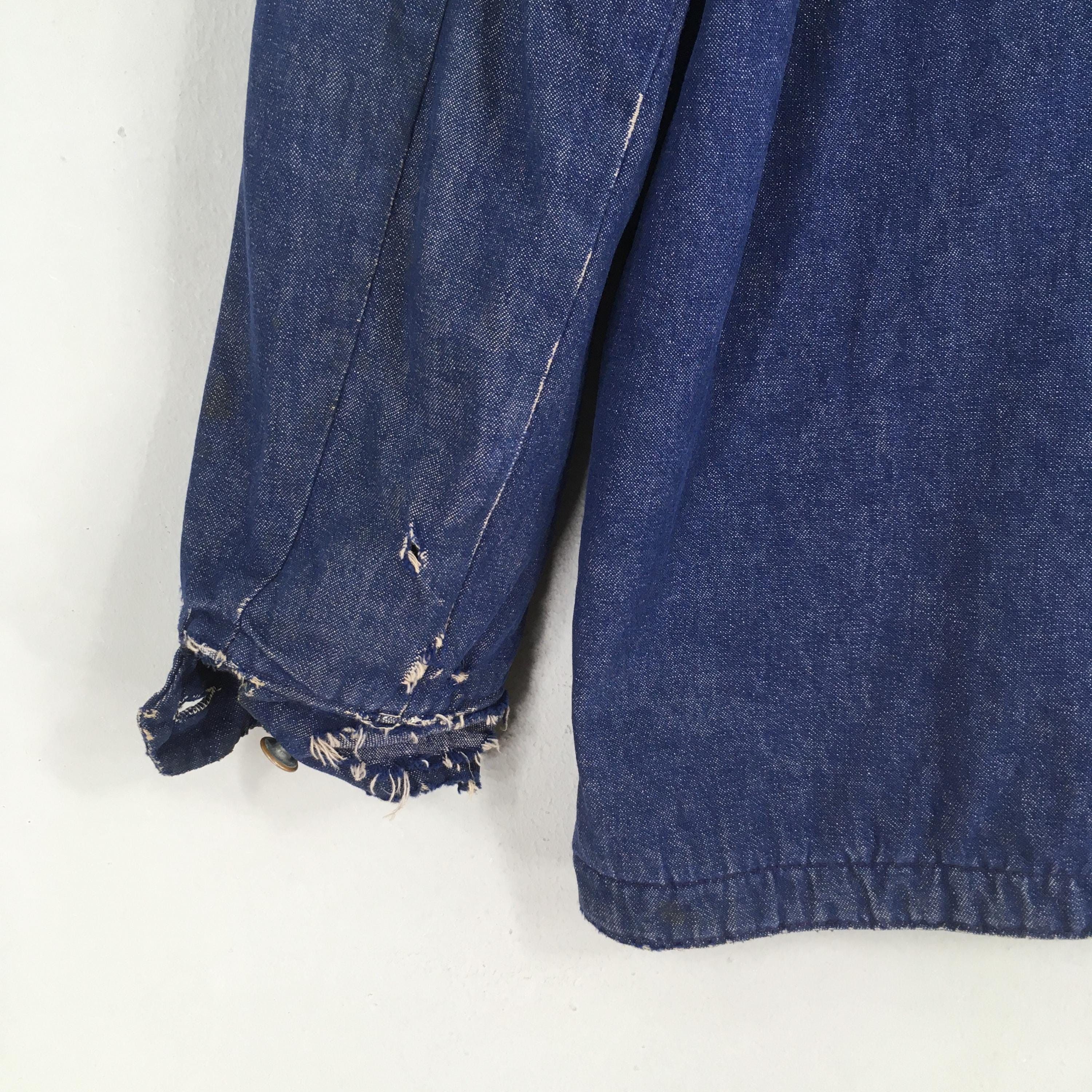 Wrangler 80s Wrangler Sanforized Blue Chore Denim Jacket Medium Size US M / EU 48-50 / 2 - 10 Thumbnail