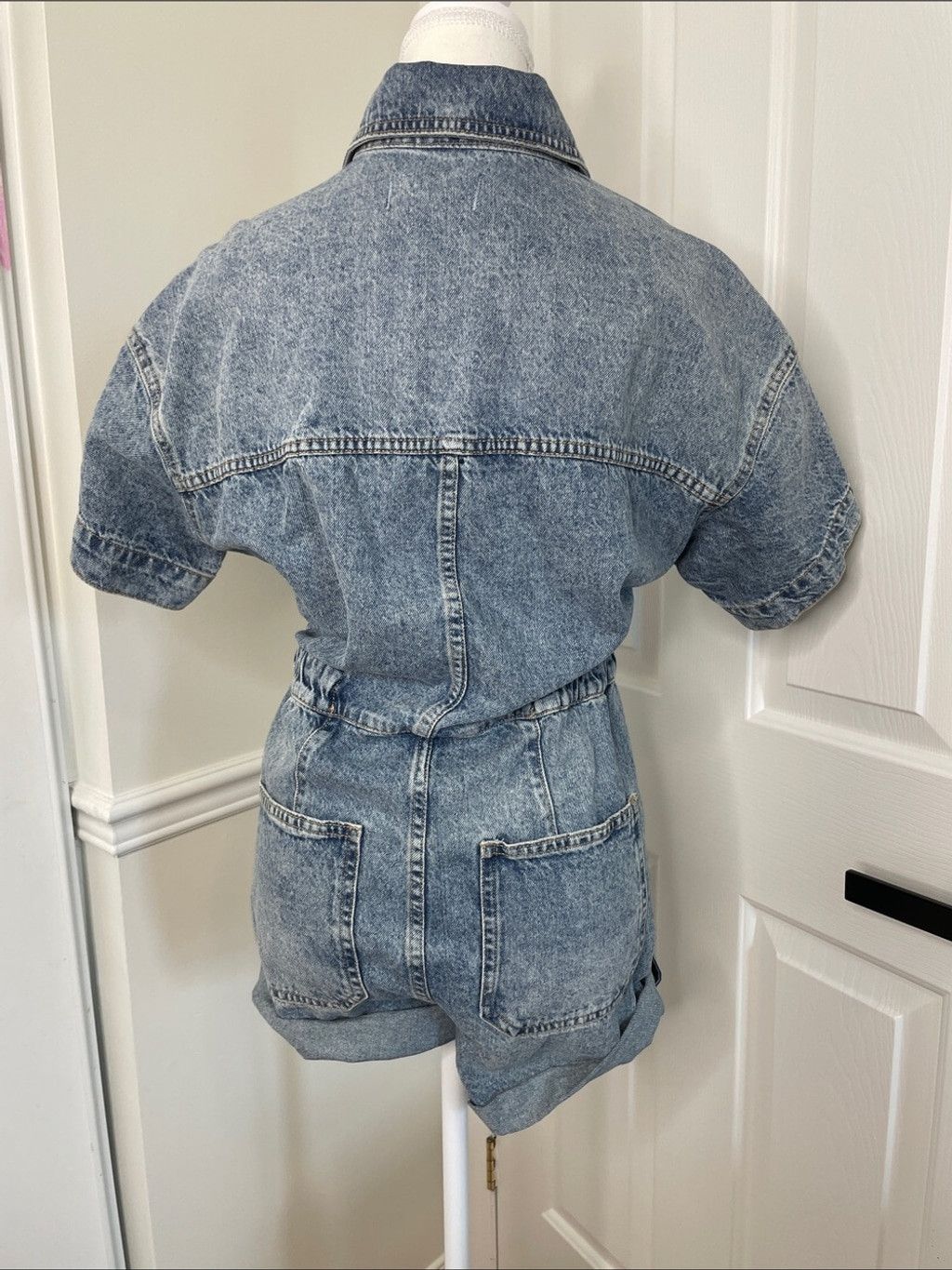 Free People NWT We The Free Marci Denim Overall Short XS Size 25" / US 0 / IT 36 - 8 Thumbnail