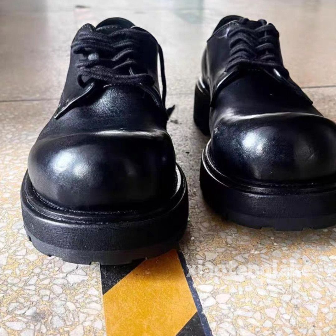 Vintage Unisex utility punk yuppie big head derby leather shoes Size US 11 / EU 44 - 2 Thumbnail