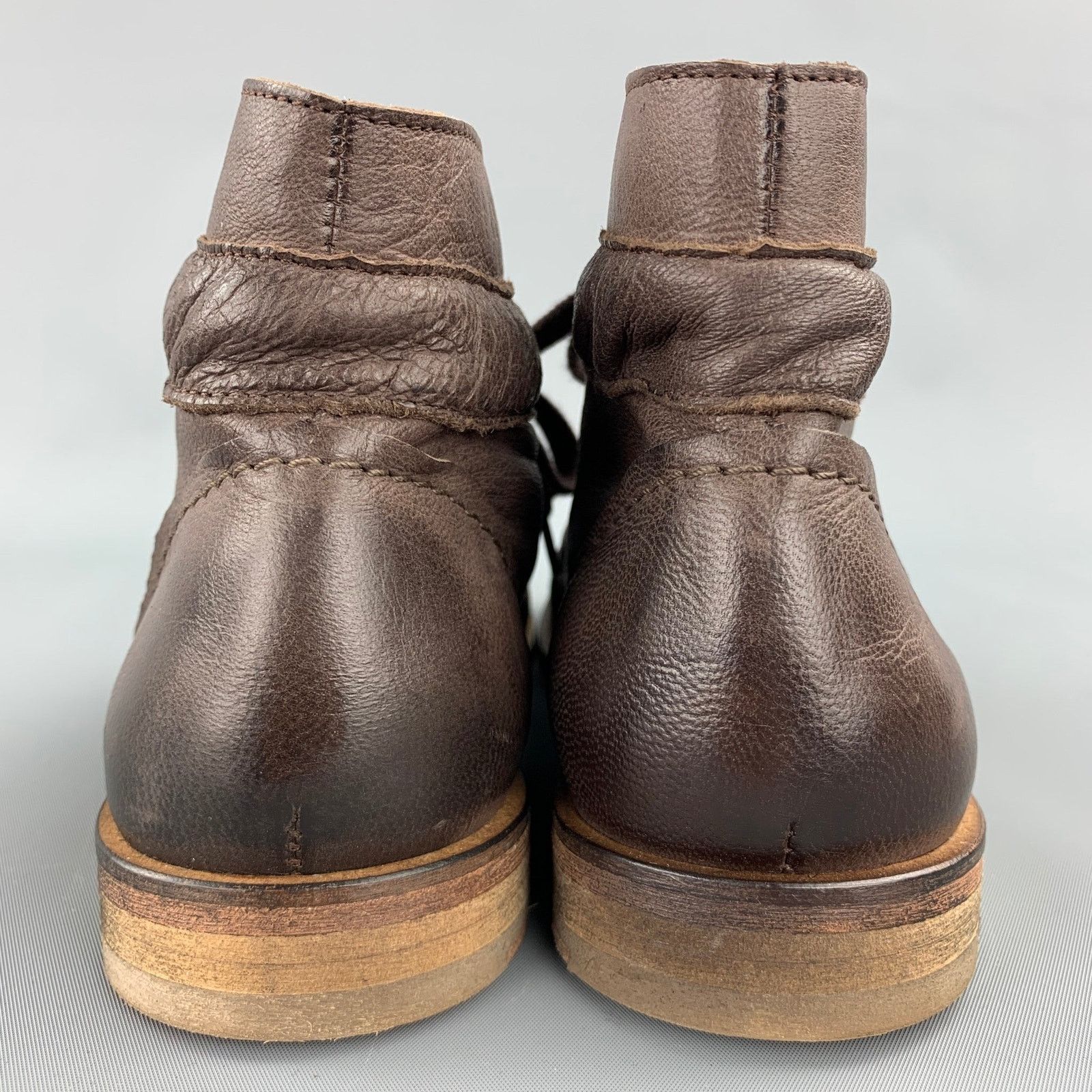 Other ACOTE Size 6 Brown Leather Lace Up Ankle Boots Size US 6 / IT 36 - 5 Thumbnail
