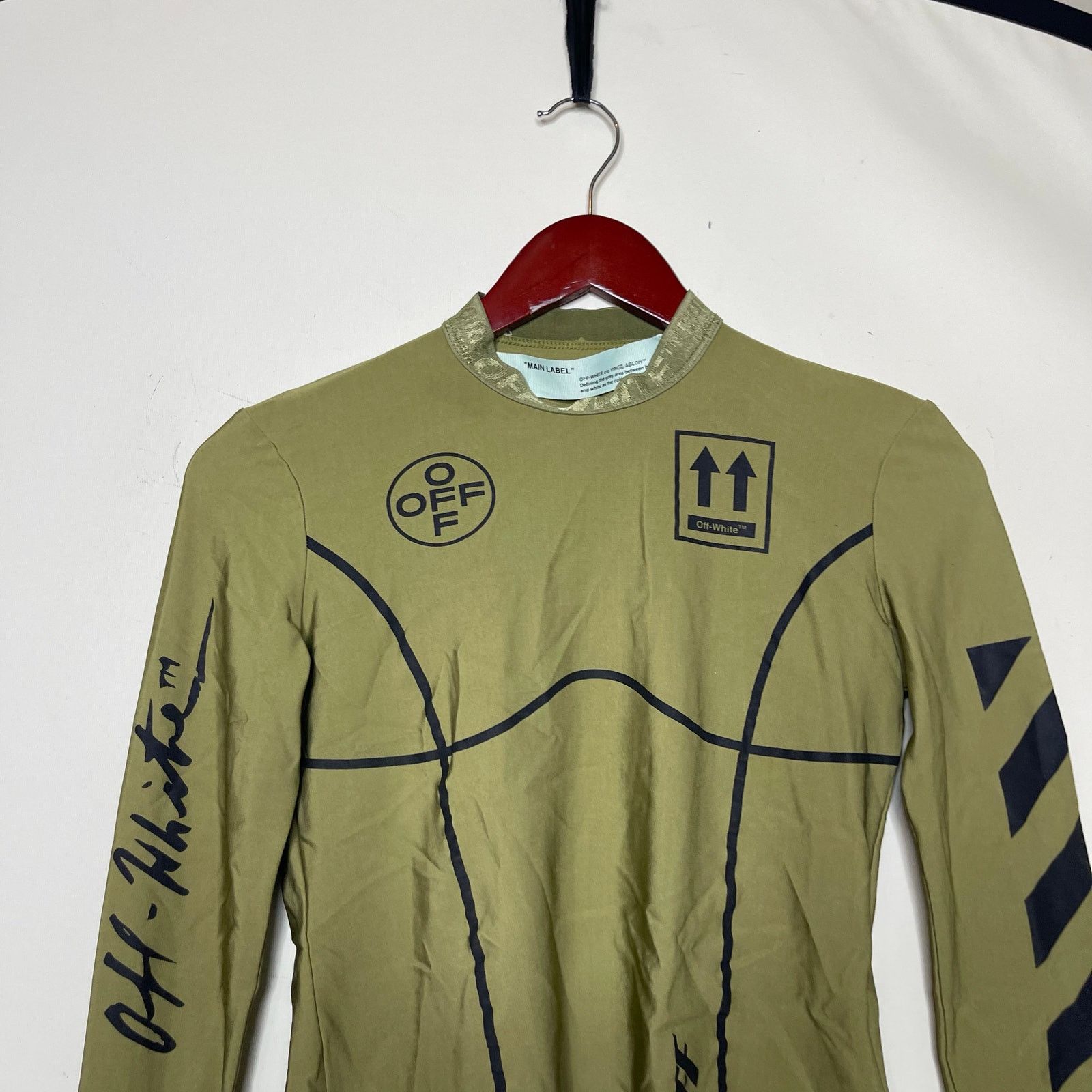 Off-White Off White Sport Olive Green long sleeve crop top sz IT 40 S Size S / US 4 / IT 40 - 6 Thumbnail