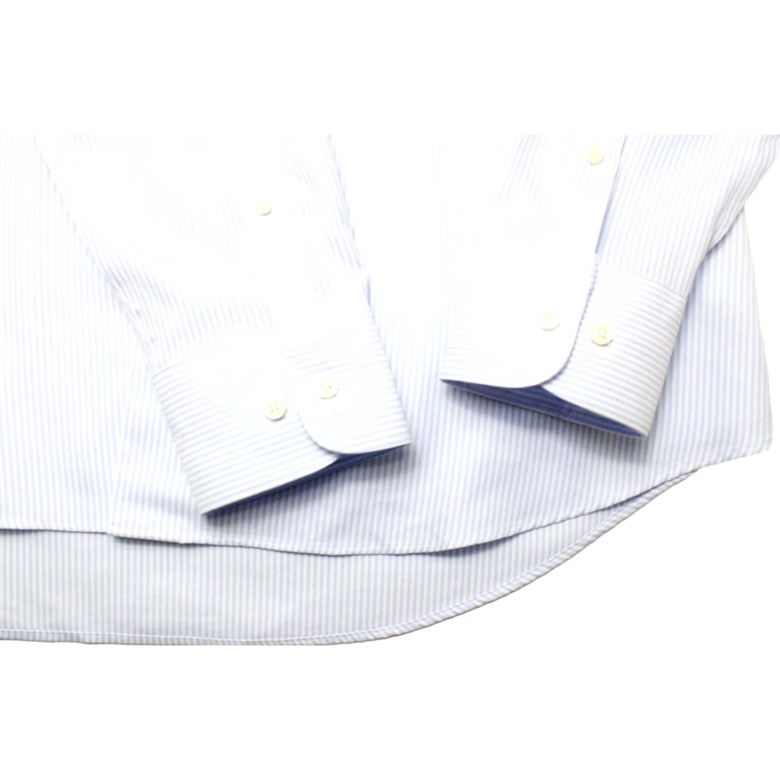 Suitsupply SUITSUPPLY Formal Shirt Men's Extra Slim Fit Cutaway Collar Pinstripe Button-Up 45 / 17 3/4 Blue Size 48R - 5 Thumbnail