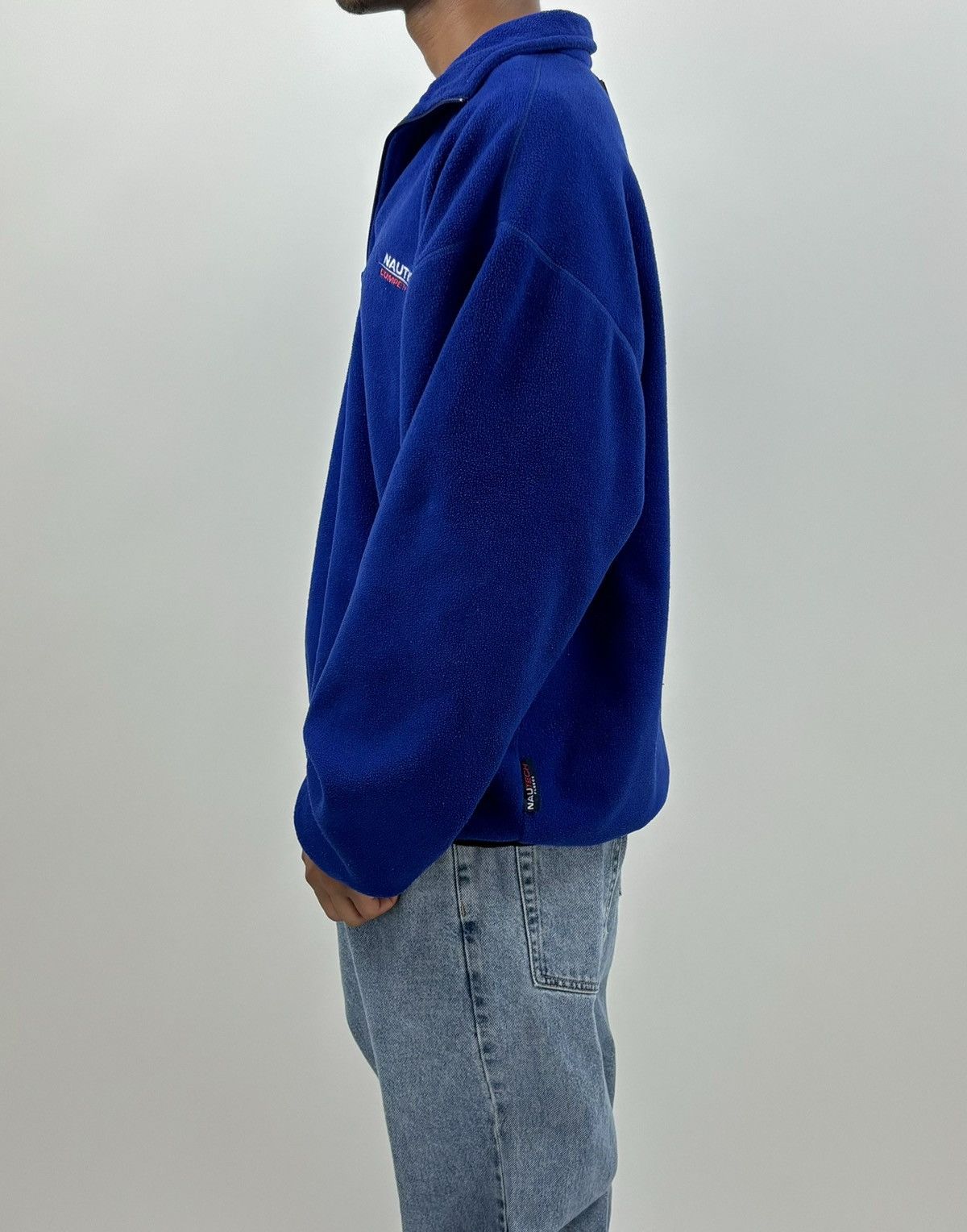 Nautica vintage 90s NAUTICA COMPETITION fleece spellout sweater Size US L / EU 52-54 / 3 - 3 Thumbnail