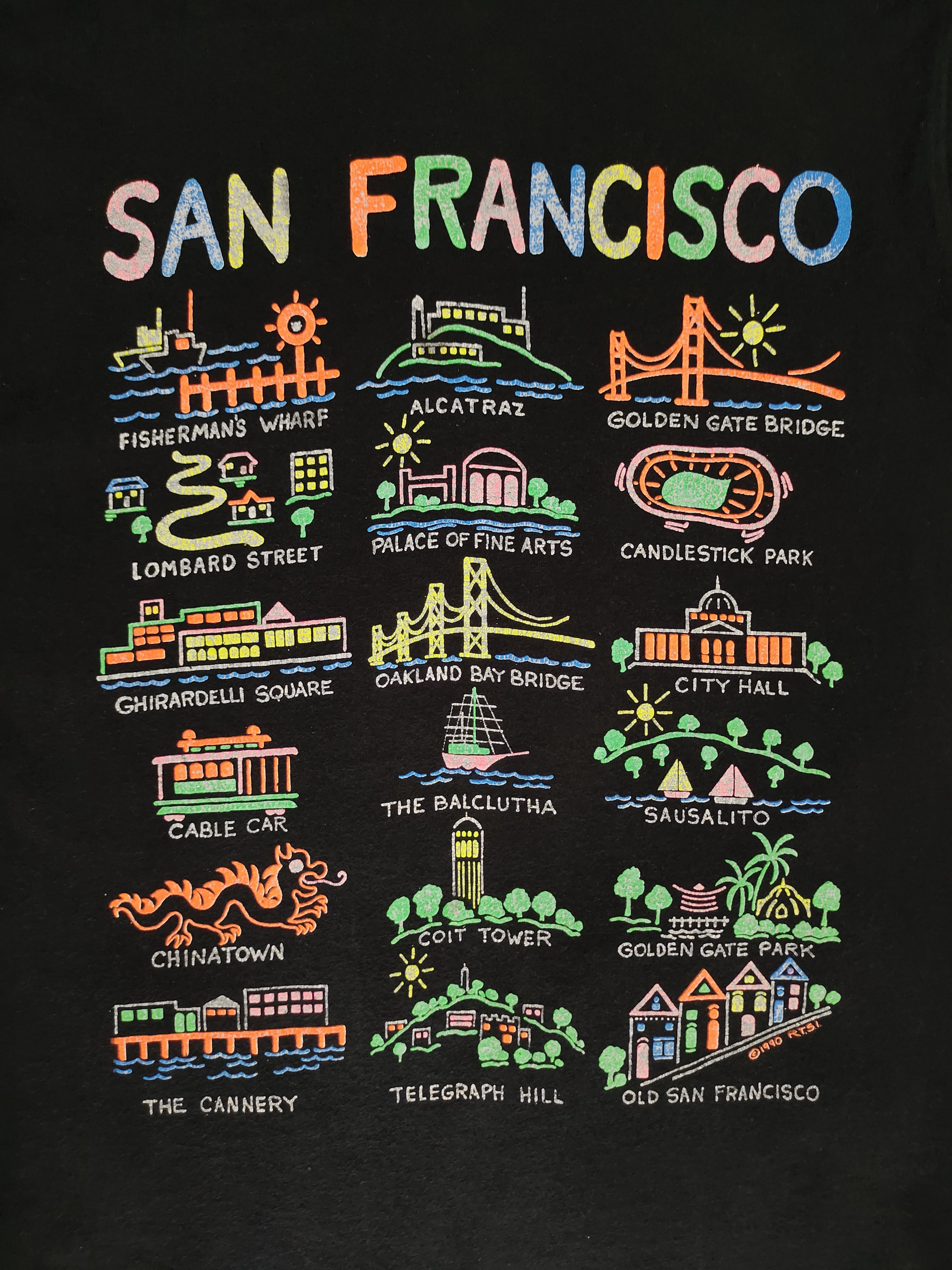 American Edition Vintage 90's San Francisco Iconic History Place Art T-Shirt Size US L / EU 52-54 / 3 - 3 Thumbnail