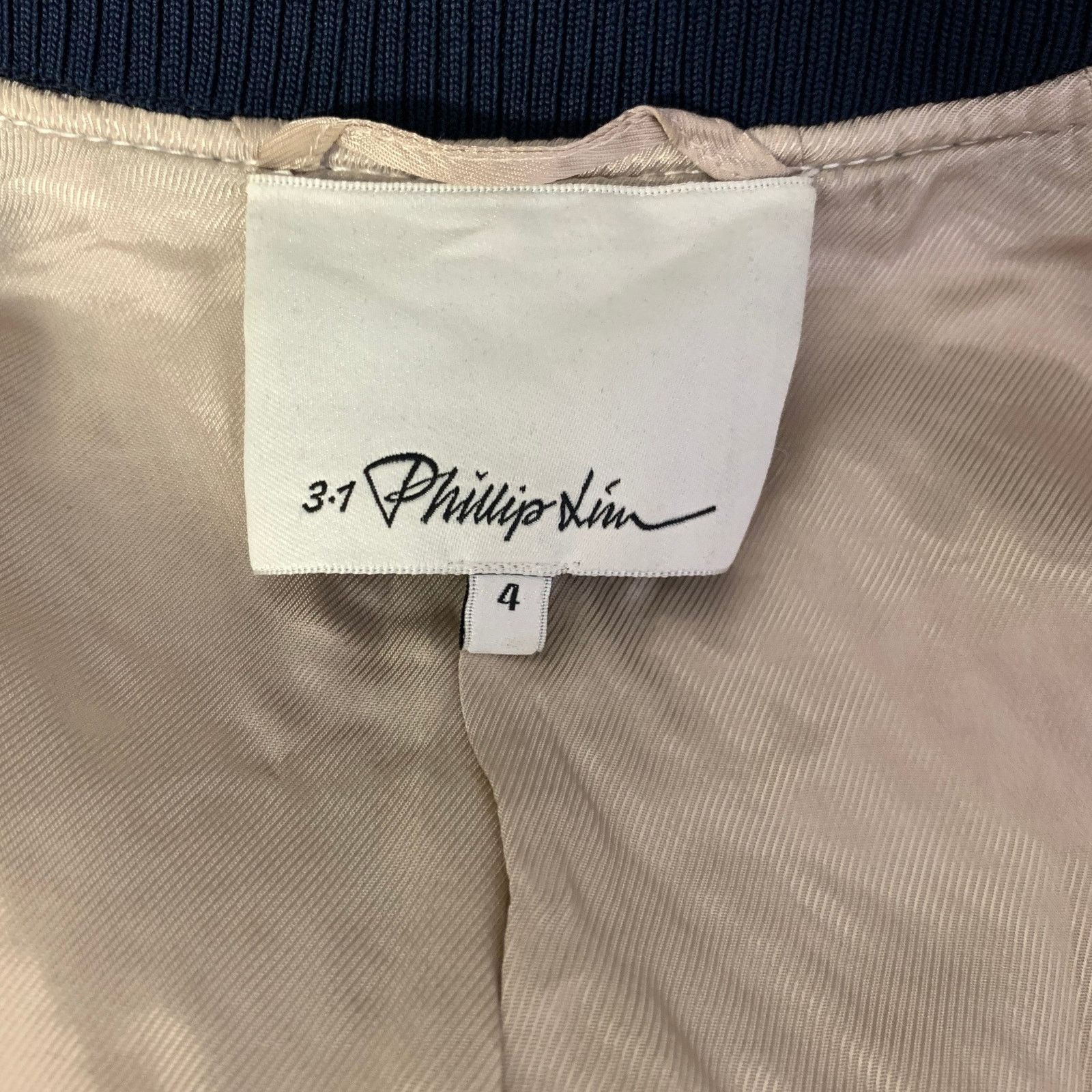 3.1 Phillip Lim PHILLIP LIM Size 40 Pink Navy Polyester Blend Bomber Jacket Size S / US 4 / IT 40 - 5 Thumbnail