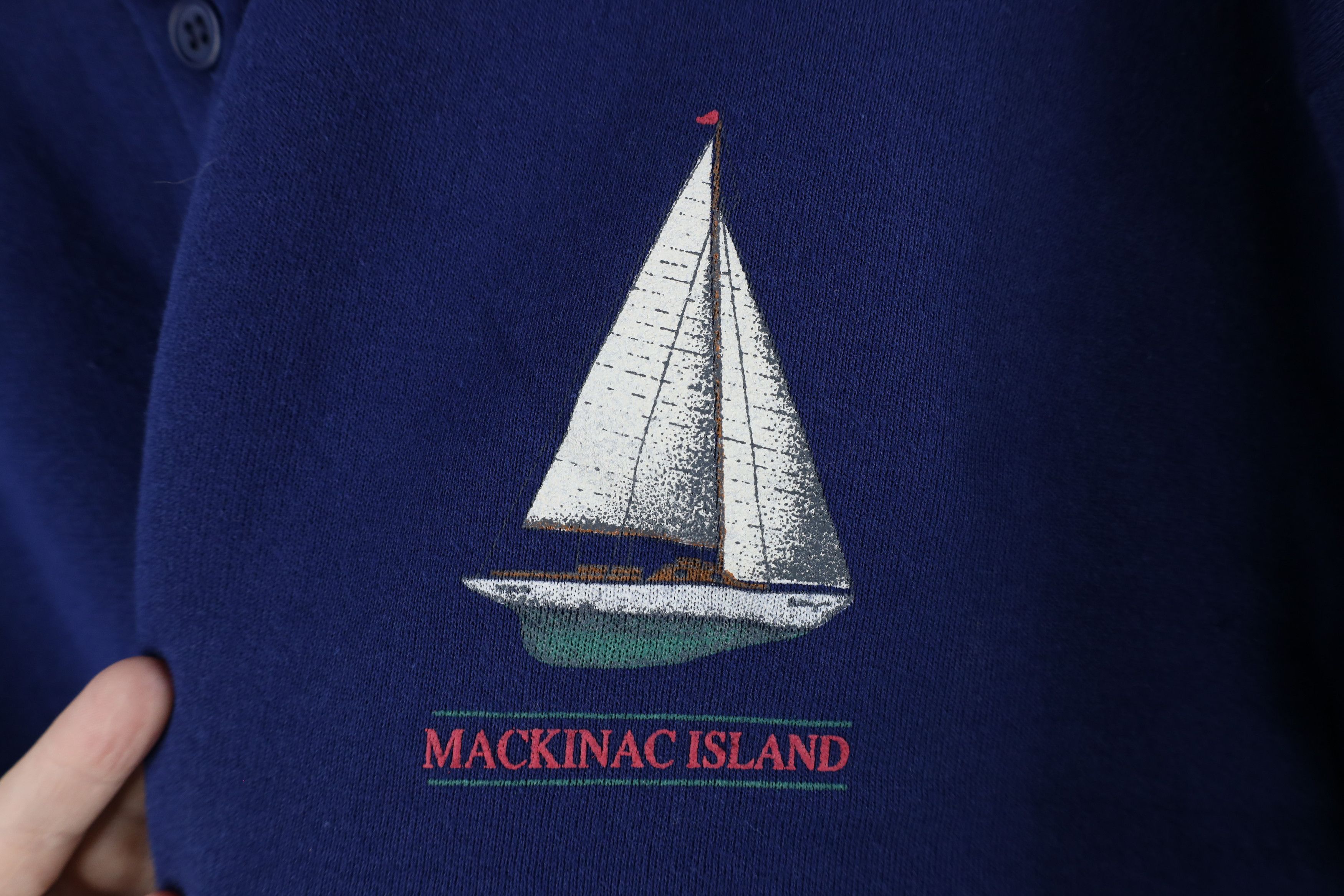 Vintage Vintage 90s Streetwear Sailboat Cardigan Sweatshirt USA Size XXL / US 16-18 / IT 52-54 - 4 Thumbnail