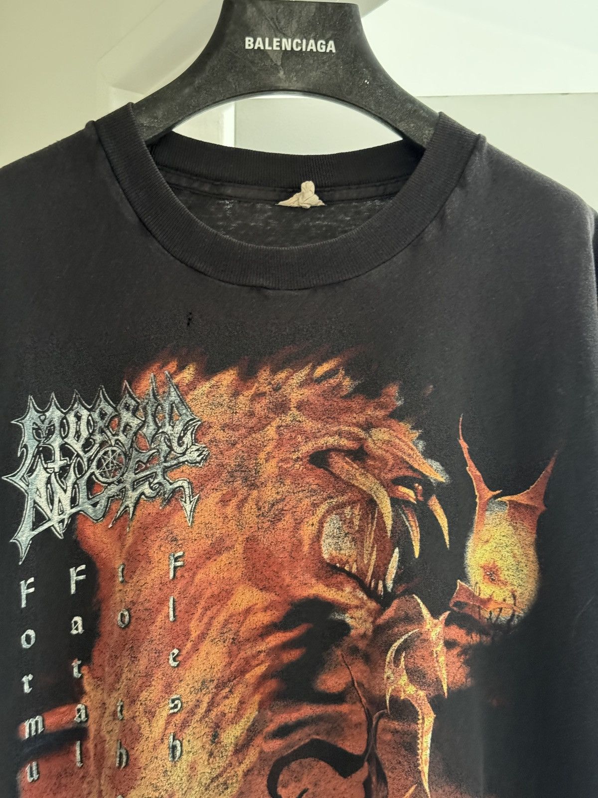 Band Tees *RARE* 90s VINTAGE THRASHED FADED MORBID ANGEL METAL DEATH Size US XL / EU 56 / 4 - 11 Thumbnail