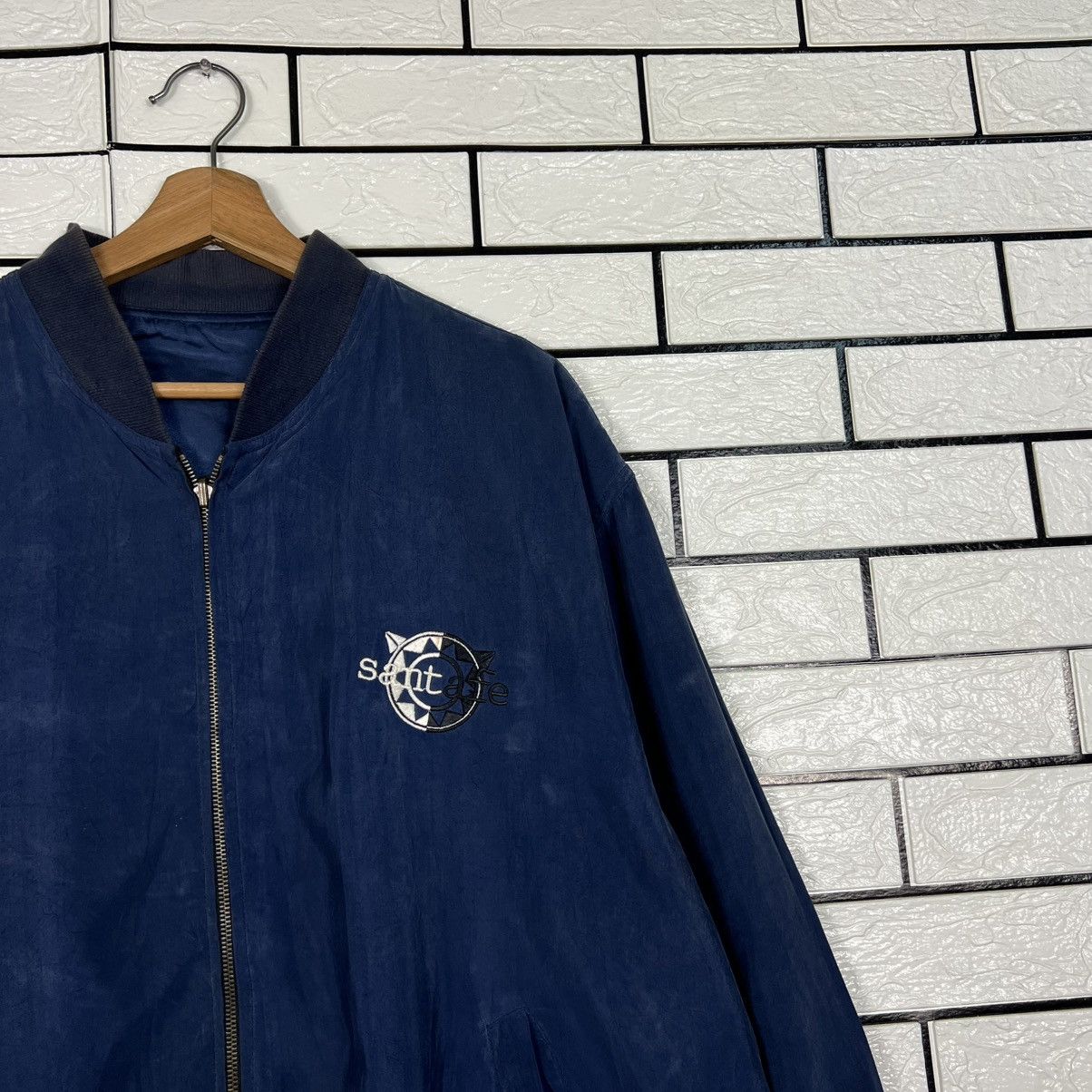 Japanese Brand Vintage SANTAFE Embroidery Big Logo Bomber Jacket #3988-C181 Size US XL / EU 56 / 4 - 6 Thumbnail