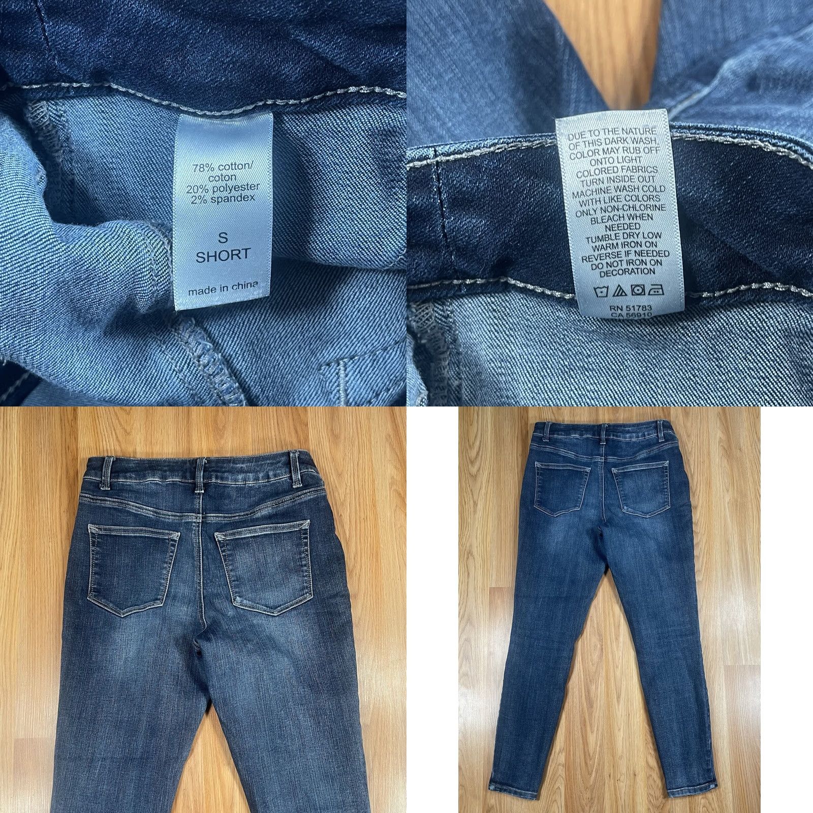 Vintage Maurices Jeans Womens Small Short Super High Rise Skinny Stretch Button Fly - Vintage Condition Size 28" / US 6 / IT 42 - 9 Thumbnail