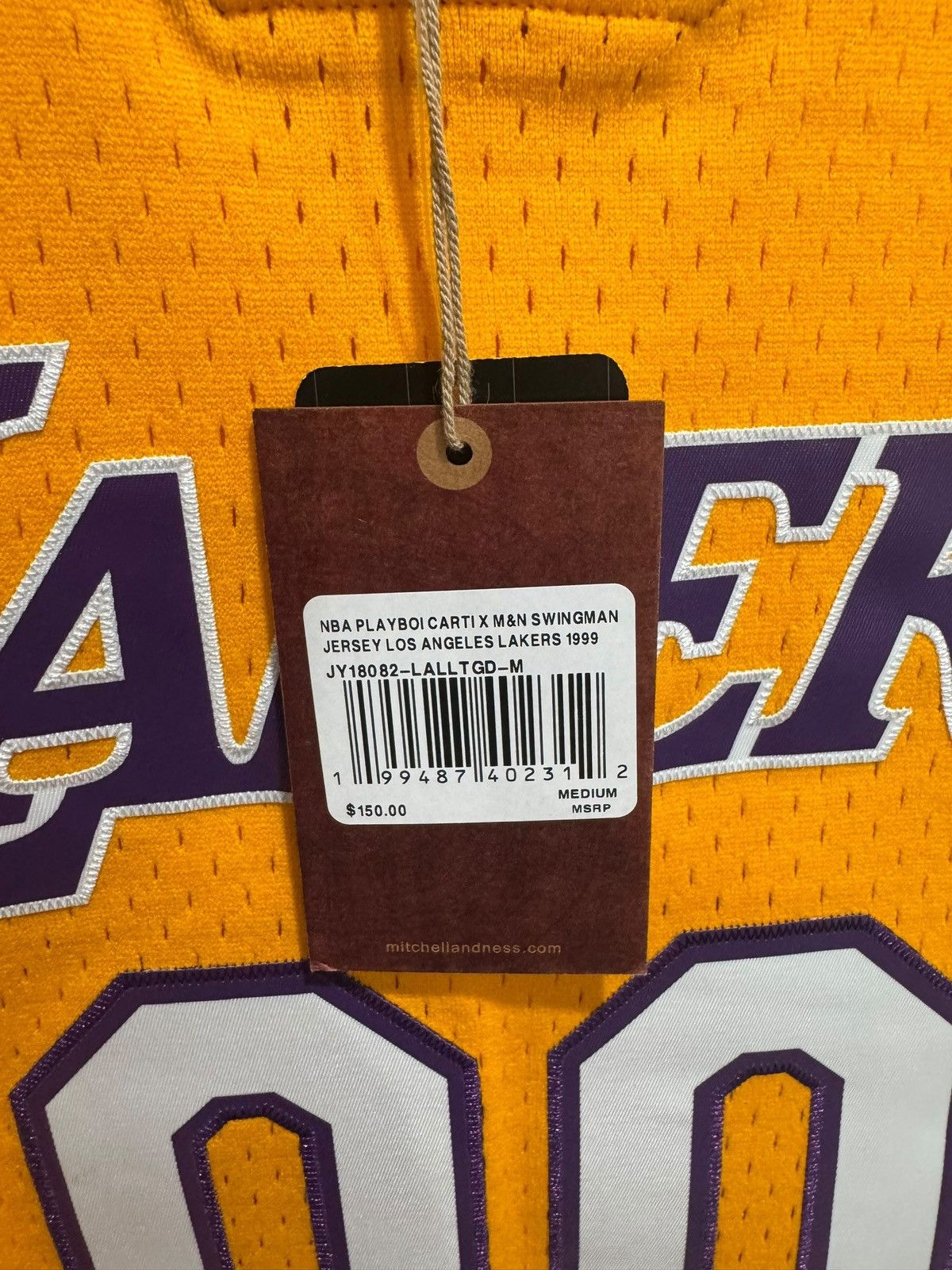 Playboi Carti Playboi Carti x Mitchell & Ness YVL Lakers Jersey Yellow Size US M / EU 48-50 / 2 - 14 Thumbnail