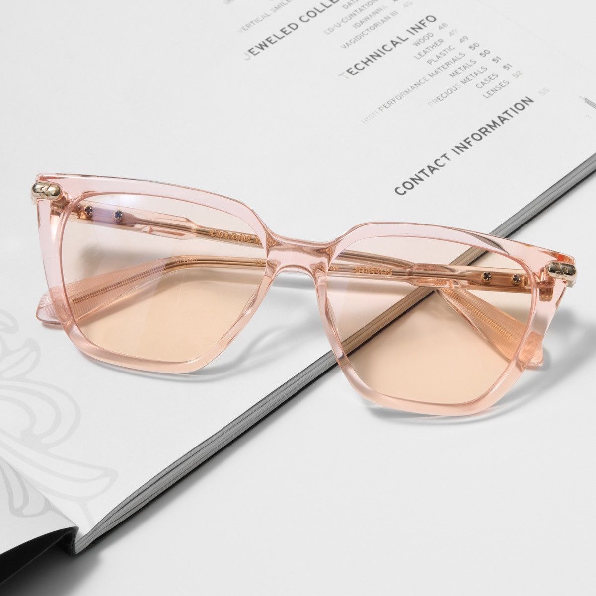 Chrome Hearts CHROME HEARTS STIFFILIS PINK CRYSTAL GLASSES Size ONE SIZE - 6 Thumbnail