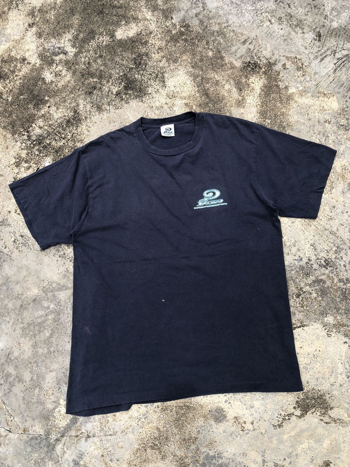Quiksilver Vintage Y2K Sunfaded Piko Hawaiian Glitter Logo Backhit Tee Size US L / EU 52-54 / 3 - 6 Thumbnail
