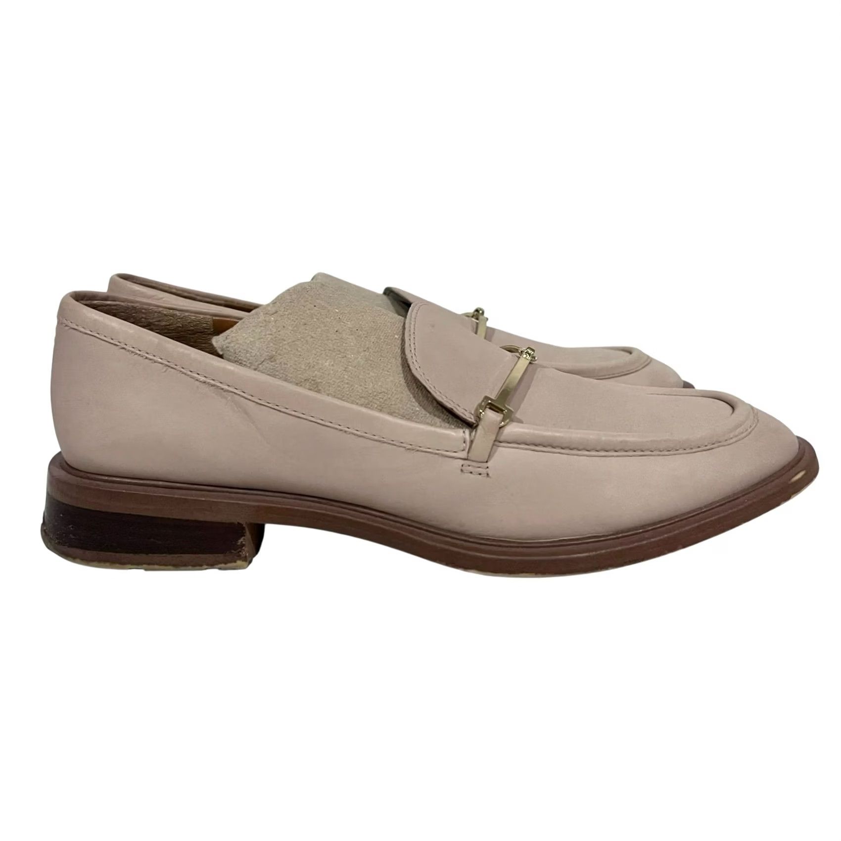 Franco Sarto Franco Sarto SARTO A-EDA Horse Bit Loafers Blush/Beige Leather Women Sz 8M Slip On Men? Women? Size US 8 / IT 38 - 2 Thumbnail