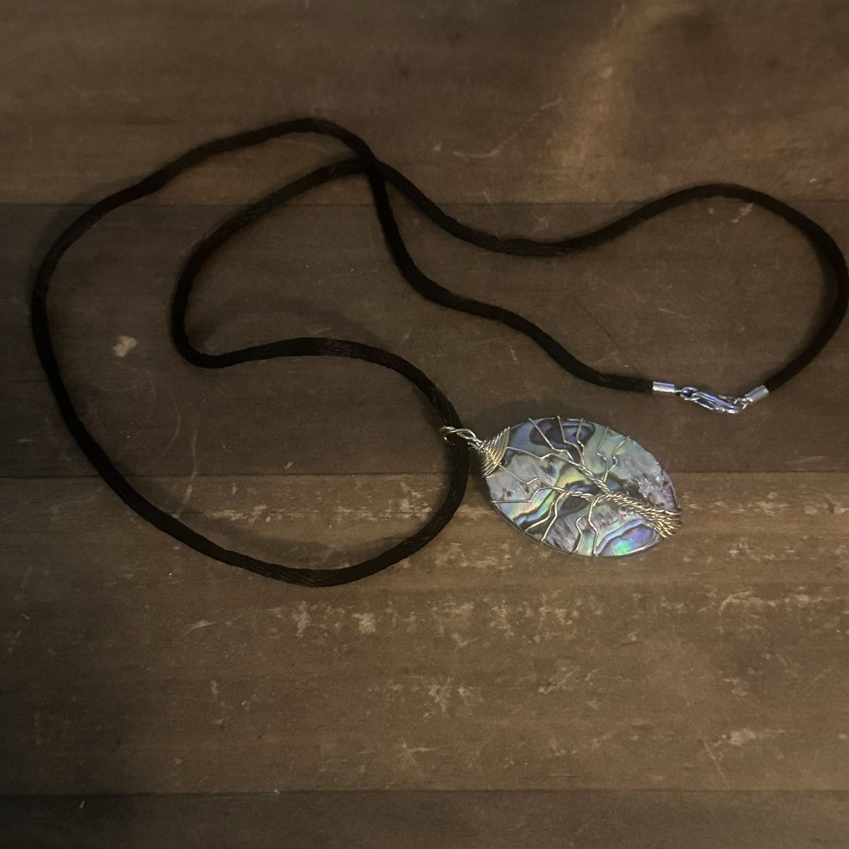 Other Wire wrapped oval abalone tree of life pendant necklace Size ONE SIZE - 2 Thumbnail