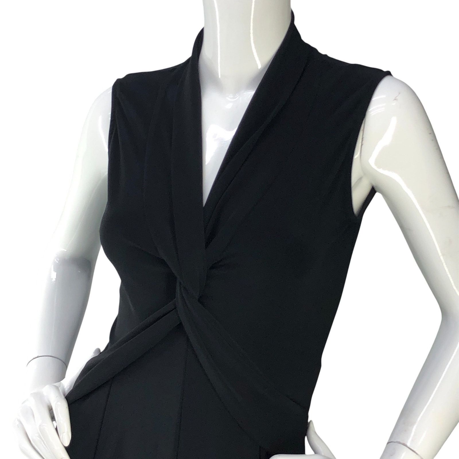 Joseph Ribkoff Joseph Ribkoff Sz 6 Dress Tricot Twist Front Jersey Stretch Size M / US 6-8 / IT 42-44 - 2 Thumbnail