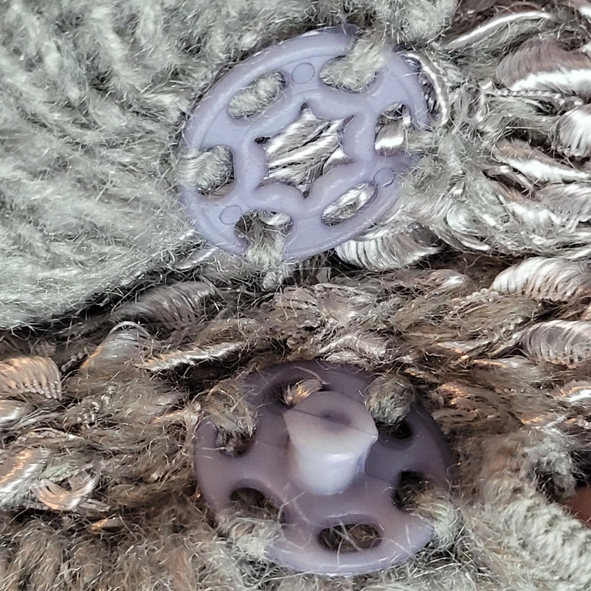 Vintage 90s Wool Ruffled Knit Cardigan Sweater Duster L Gray Fairy Size L / US 10 / IT 46 - 8 Thumbnail