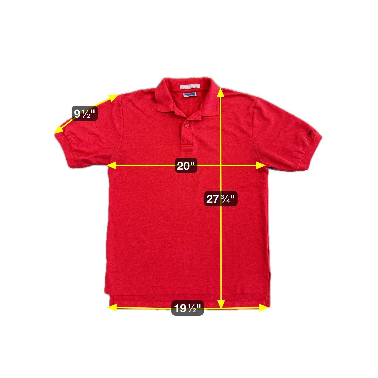 Levi's Vtg Levis Polo Shirt Mens M Red Embroidered Logo 80s Korea Size US M / EU 48-50 / 2 - 14 Thumbnail