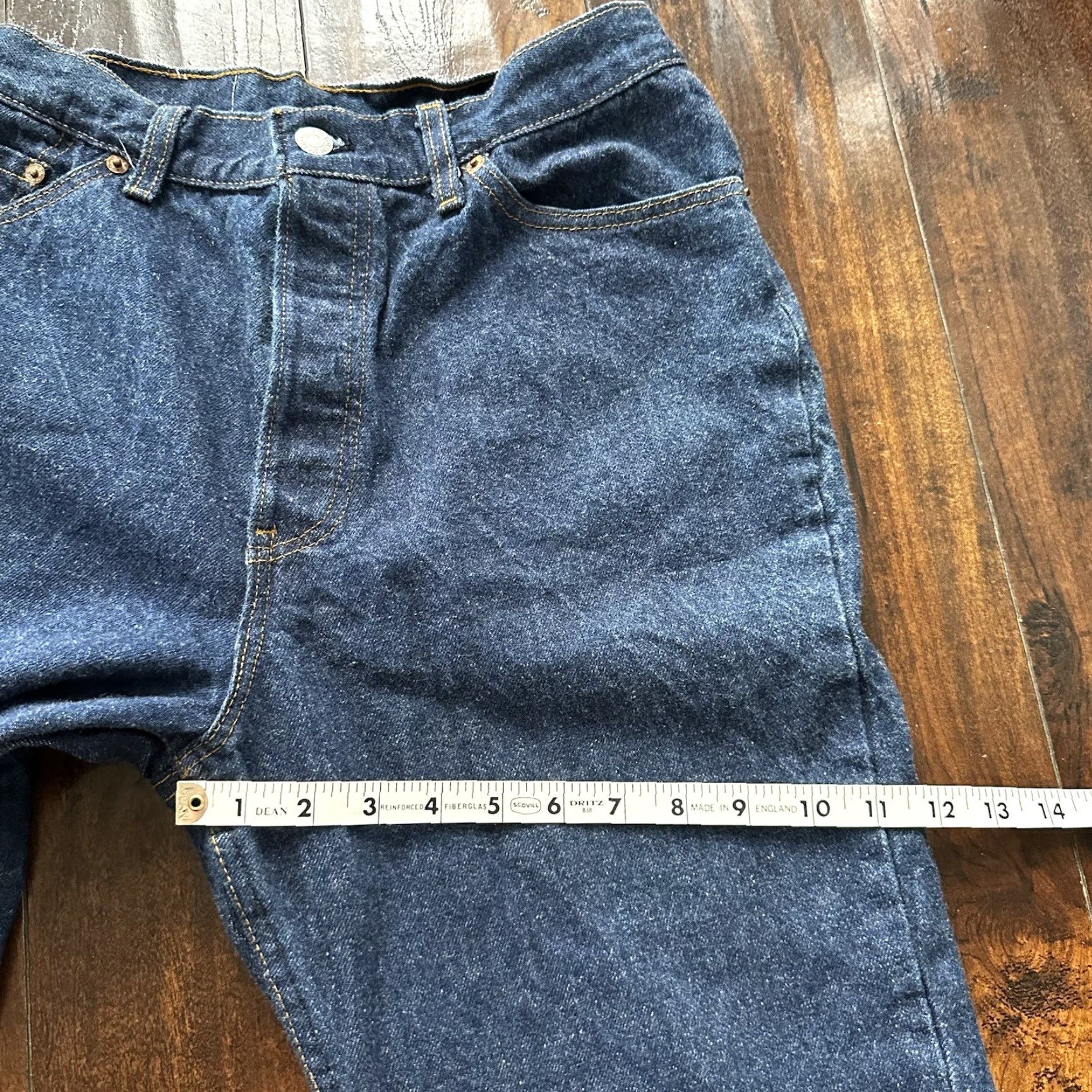 Levi's VINTAGE Levi's 501 High Waist Button Fly Jeans 28x31 Blue Denim 90s Womens Size 28" / US 6 / IT 42 - 6 Thumbnail