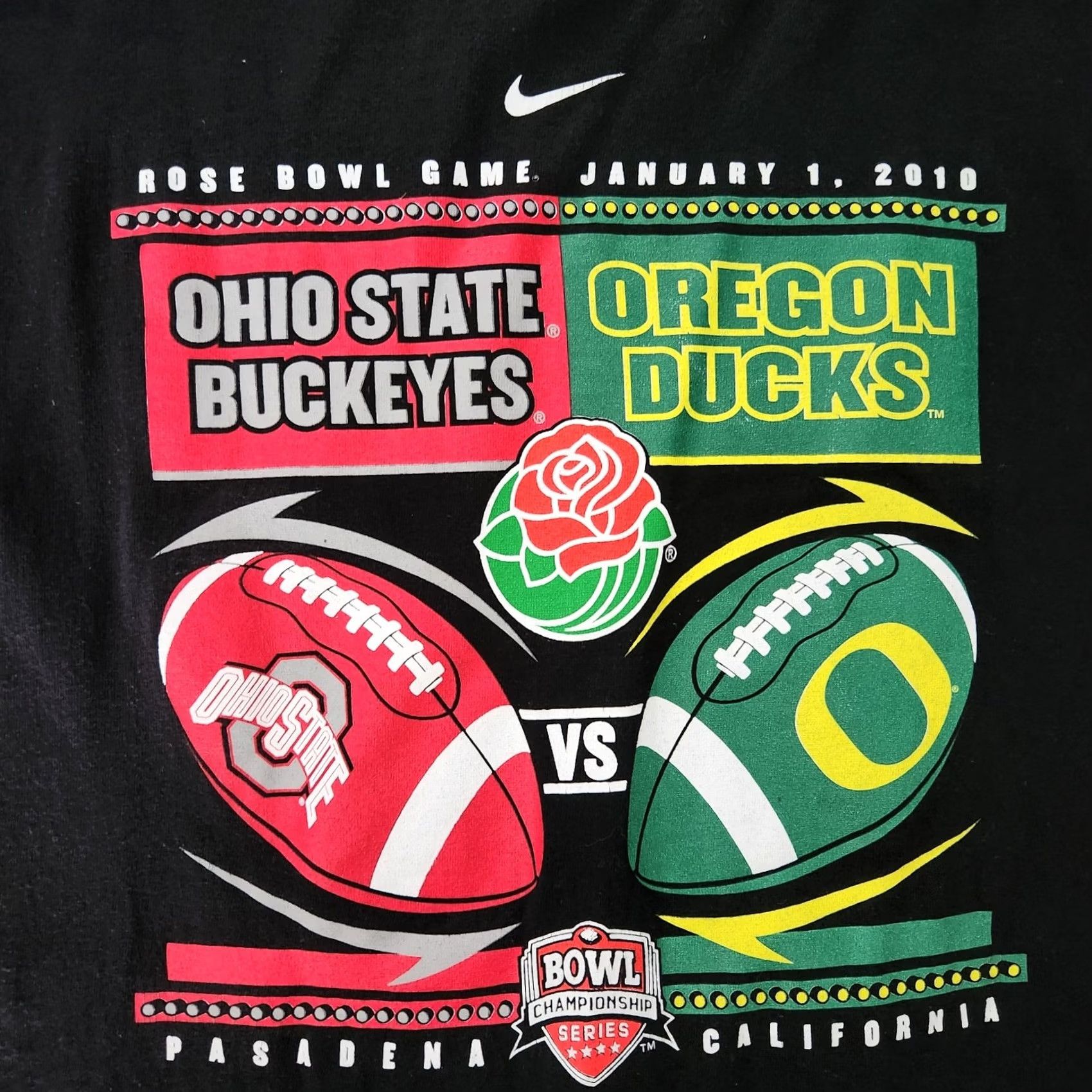 Nike Nike Ohio State Buckeyes Rose Bowl T Shirt Tee XL Men Black Center Swoosh Size US XL / EU 56 / 4 - 2 Thumbnail
