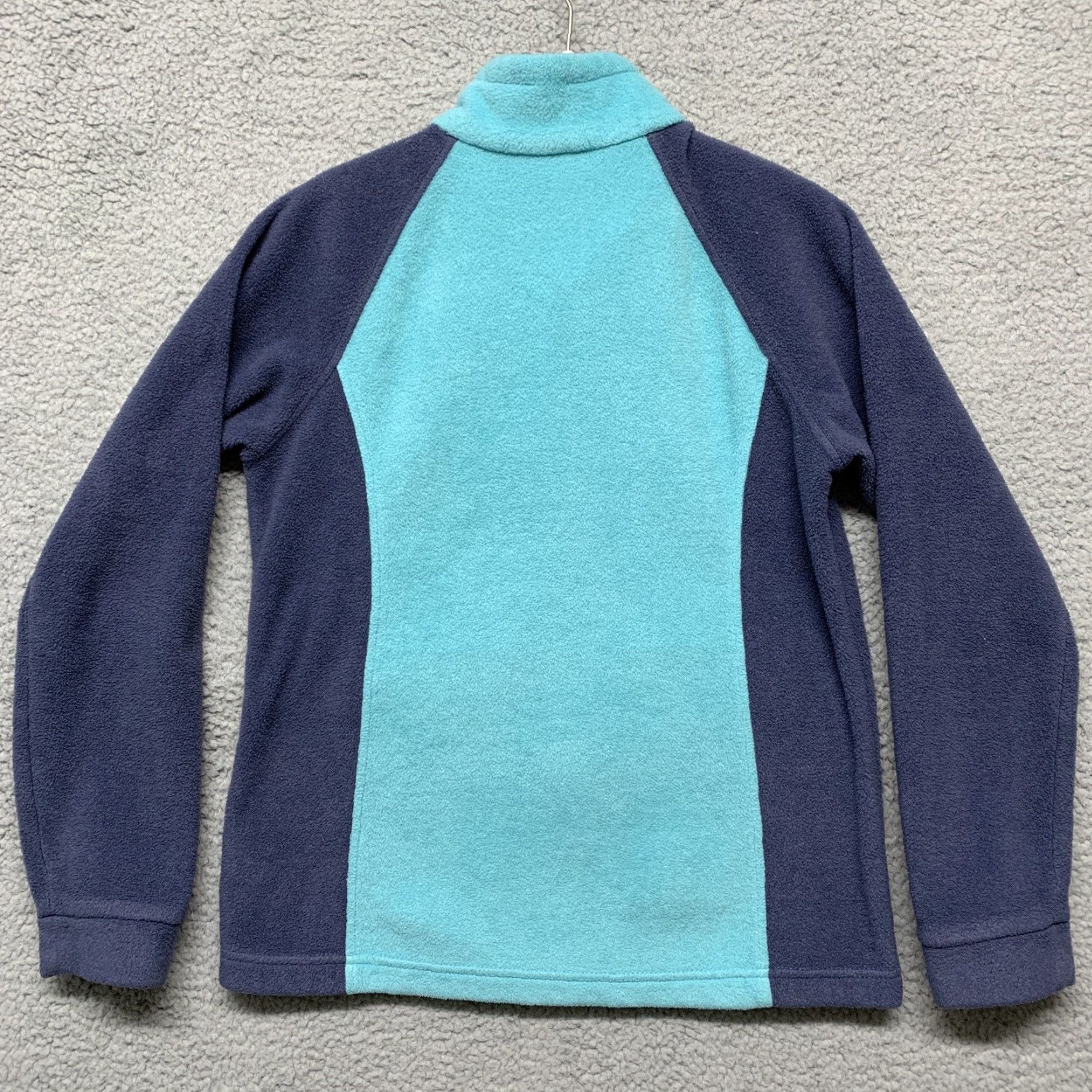 Vintage Columbia Jacket Women’s Large Full Zip Fleece Blue Teal 2 Zip Pockets Classic Outdoor Regular Fit Size L / US 10 / IT 46 - 4 Thumbnail