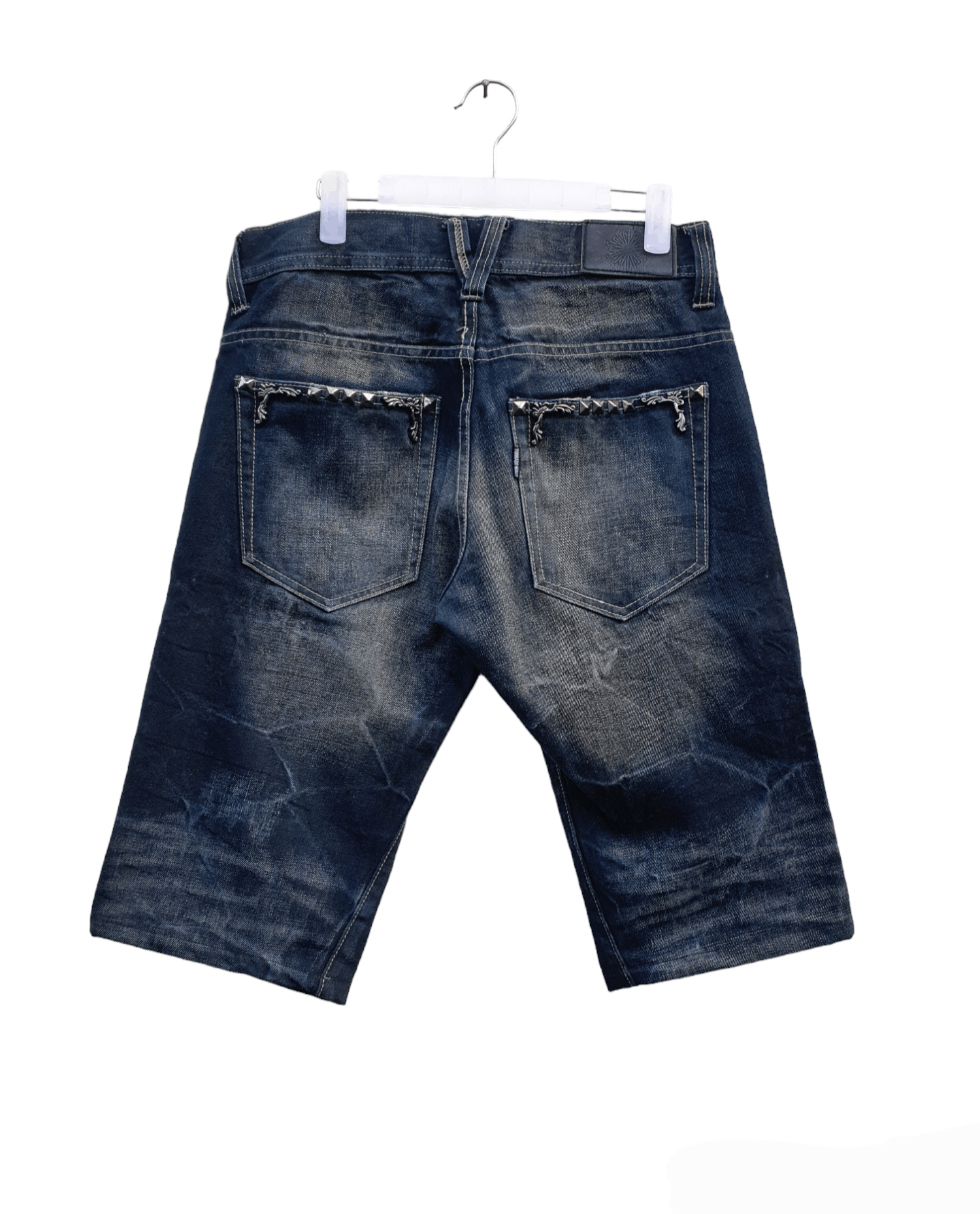 Tornado Mart 🔥 Vtg TORNADO MART Studded Shorts Denim Jeans Size US 32 / EU 48 - 1 Thumbnail