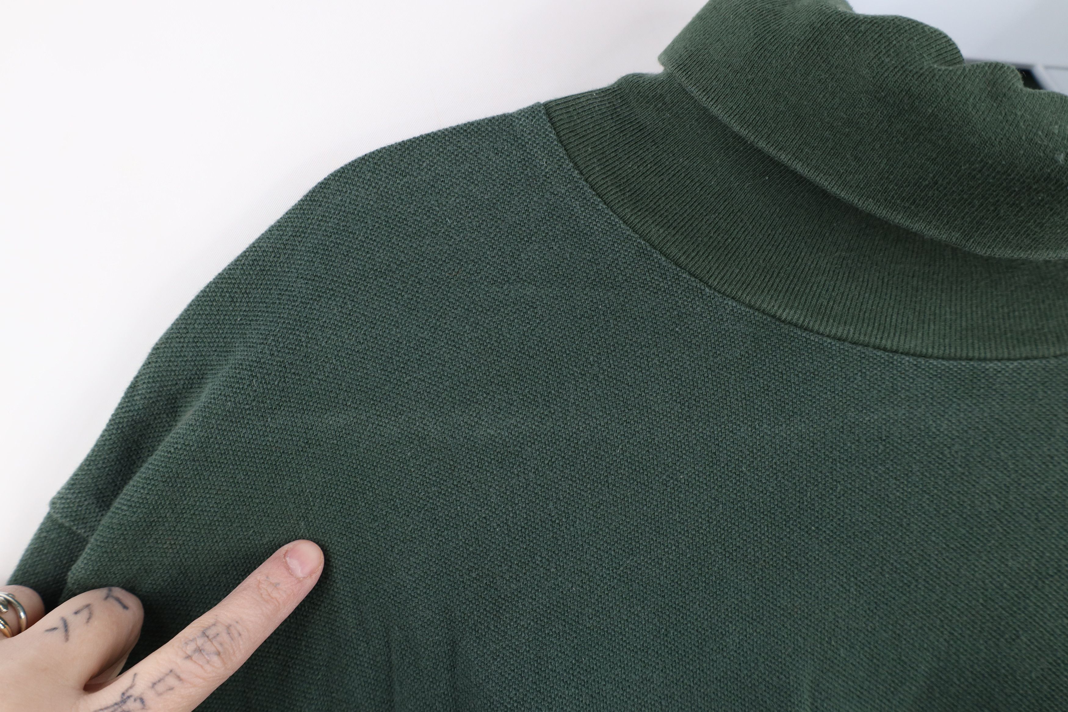 Ralph Lauren × Vintage Vintage 90s Ralph Lauren Cotton Turtleneck T-Shirt Green Size US XL / EU 56 / 4 - 5 Thumbnail