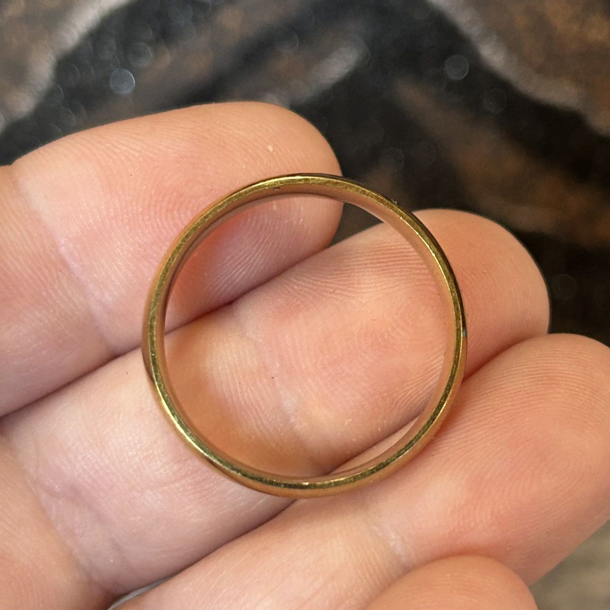 Jewelry Men’s 6mm 18kt gold plated stainless steel band ring NIB 13 Size ONE SIZE - 5 Thumbnail