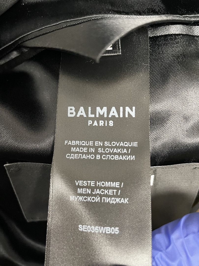 Balmain BALMAIN Mens Single Breasted Blazer Size US L / EU 52-54 / 3 - 14 Thumbnail