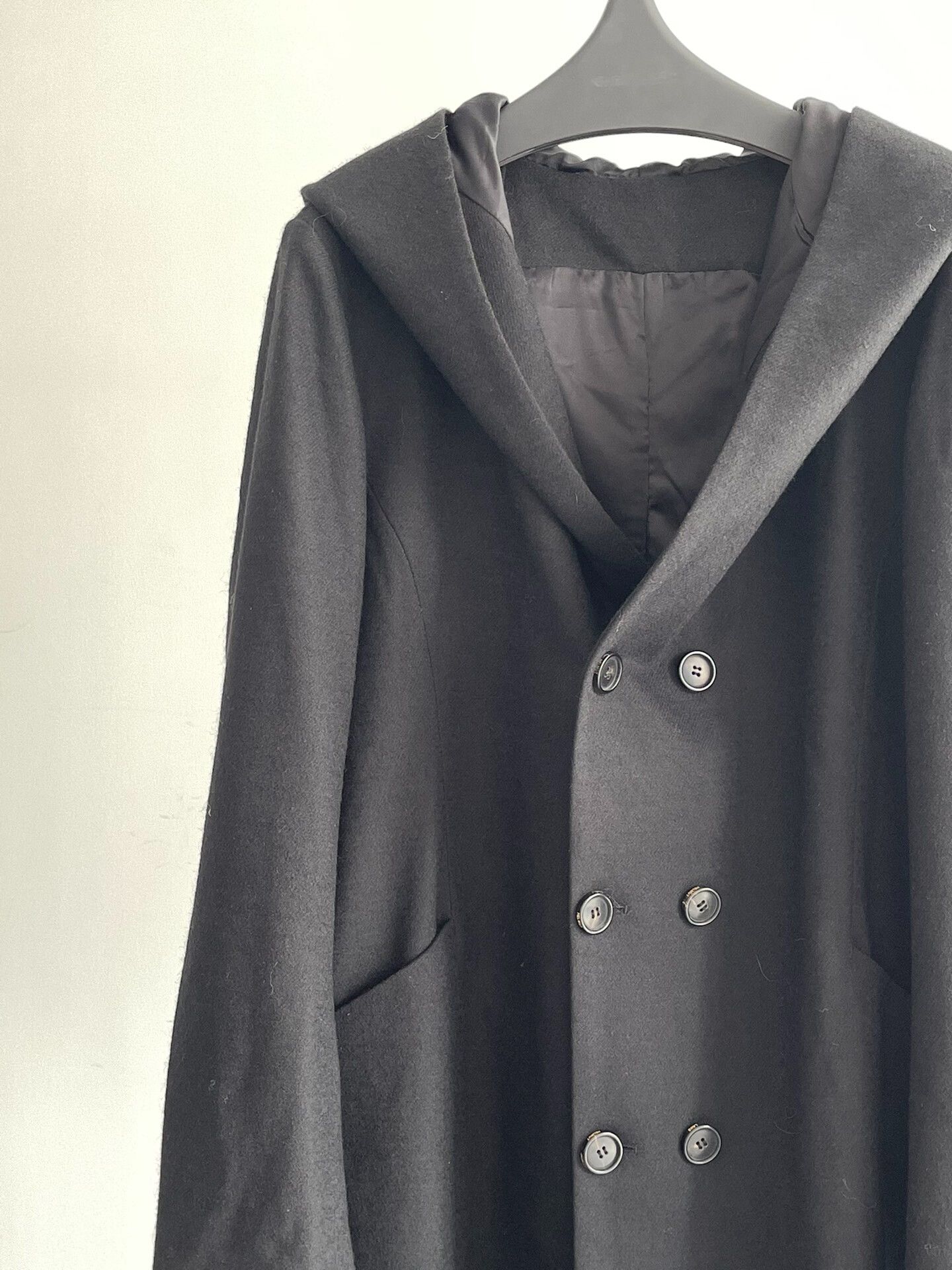 Helmut Lang Helmut Lang Double Breasted Wool Hooded Coat Size US M / EU 48-50 / 2 - 1 Thumbnail